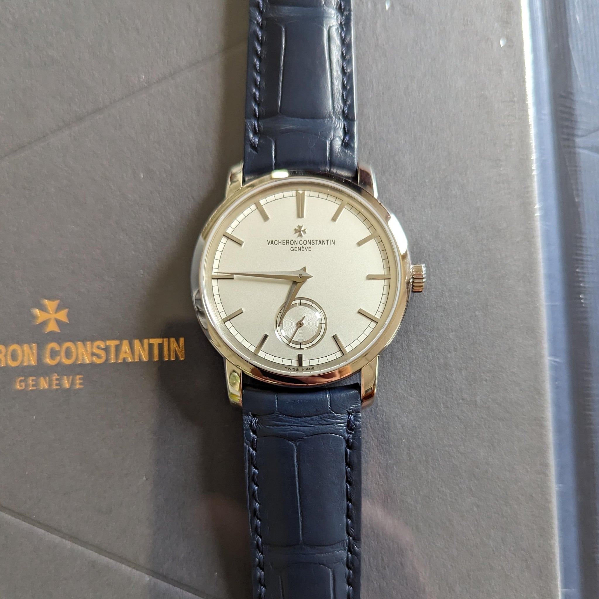 Lederarmband – für Vacheron Constantin Patrimony & Traditionnelle und andere Modelle – Blau - Helvetus DE