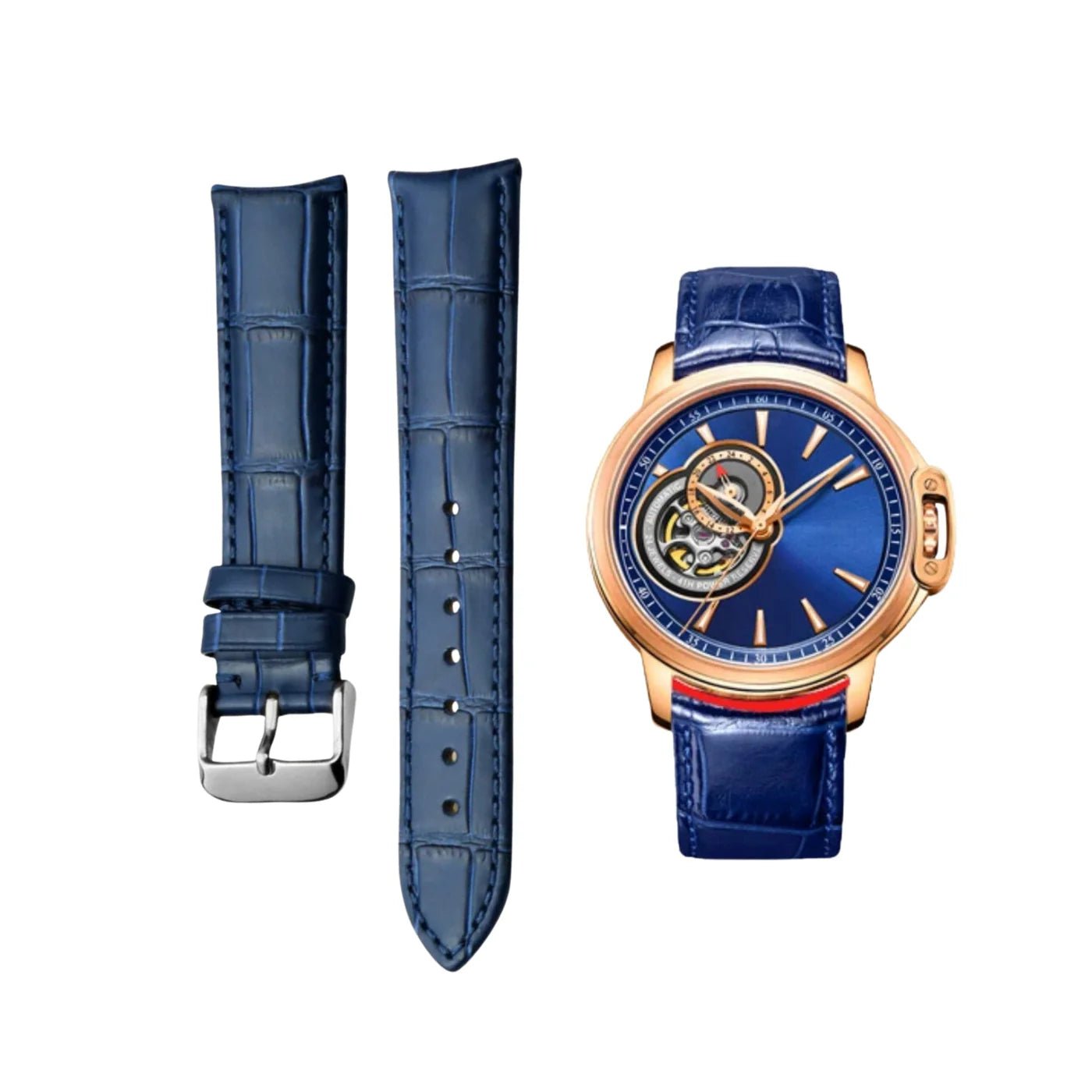Lederarmband – für Vacheron Constantin Patrimony & Traditionnelle und andere Modelle – Blau - Helvetus DE