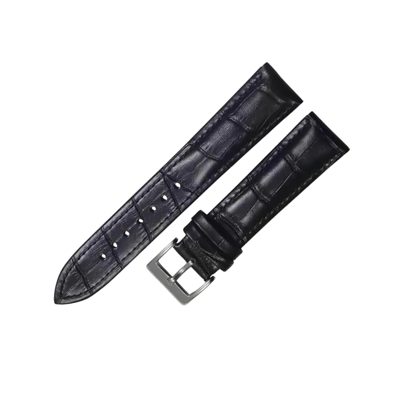 Alligator Leder Armband - Schwarz - Alligator Muster