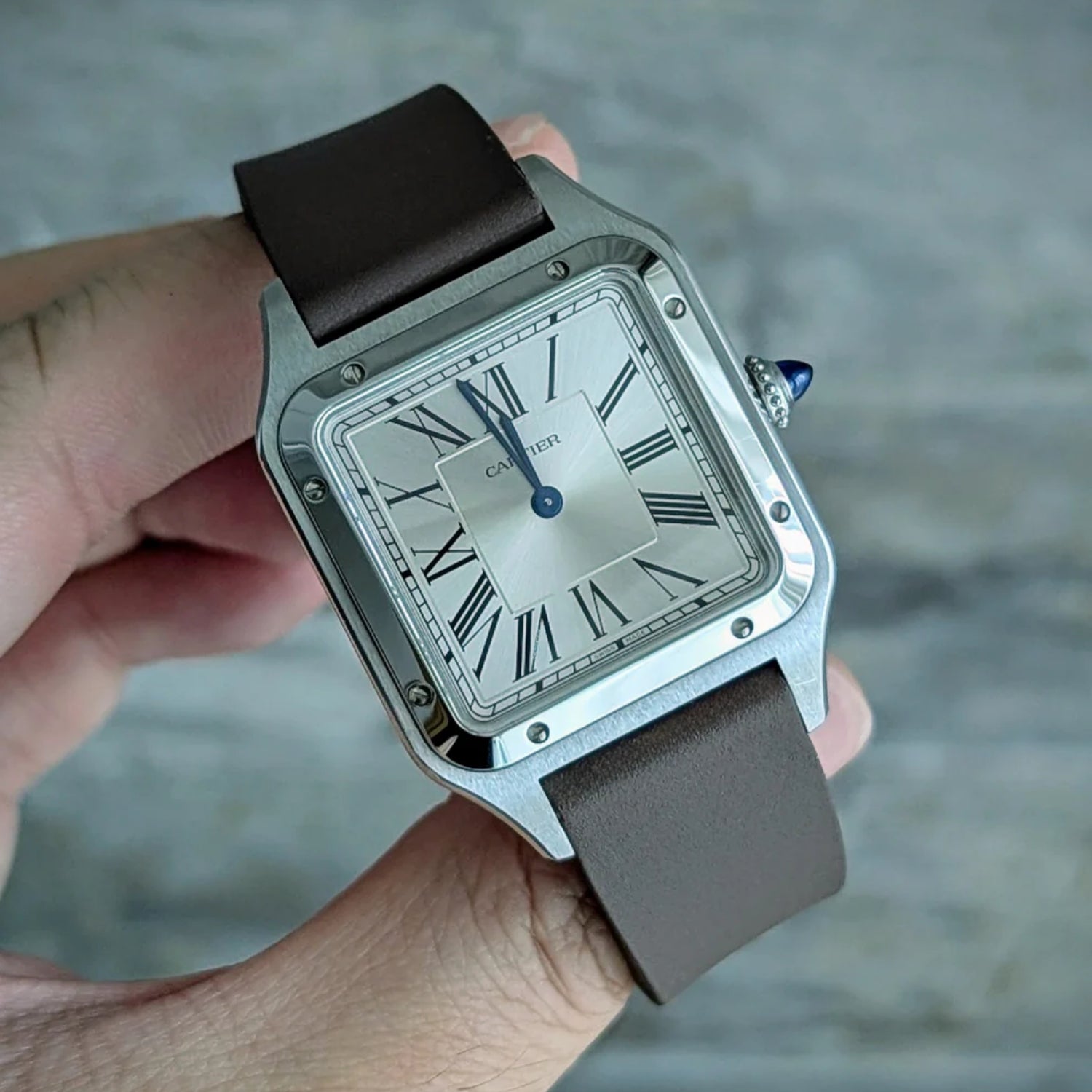 CTS Kautschuk Armband - Cartier Santos - Dumont - Braun - Helvetus DE