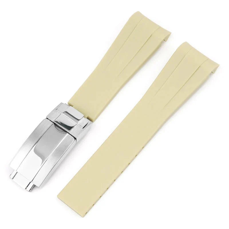 Deployant Rubber Strap - For Rolex Day - Date 40 - Beige - Helvetus