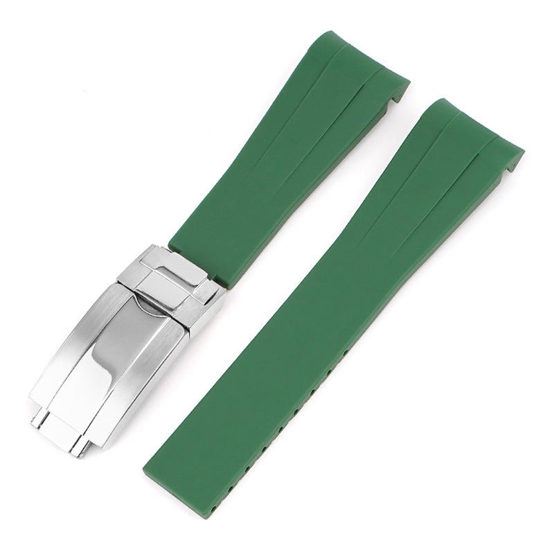 Deployant Rubber Strap - For Rolex Daytona - Green - Helvetus