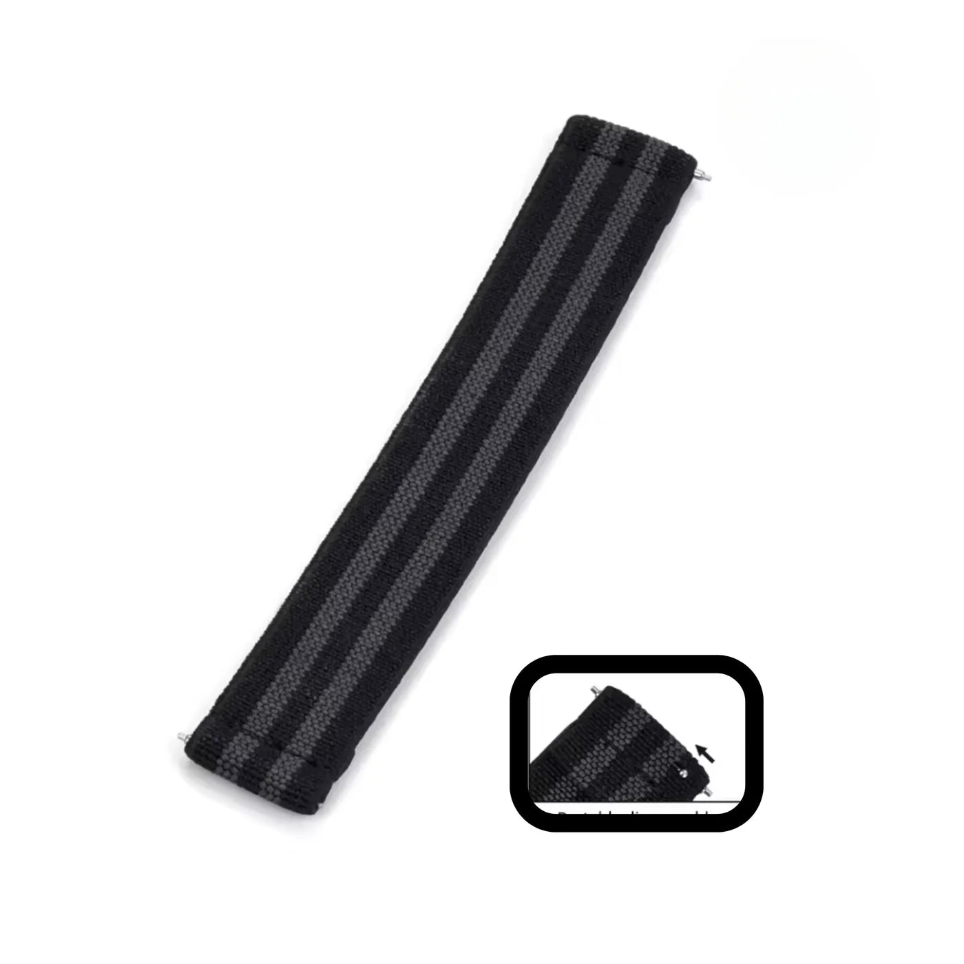 Elastic Strap - Black/Grey - Any Lug Width