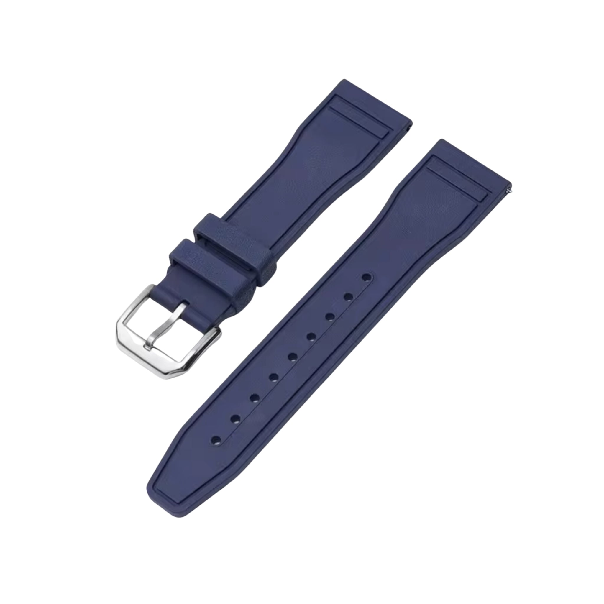 FKM Rubber Strap - For IWC Portugieser/Aquatimer/All Pilot Models/Portugieser/Portofino - Navy Blue - Helvetus