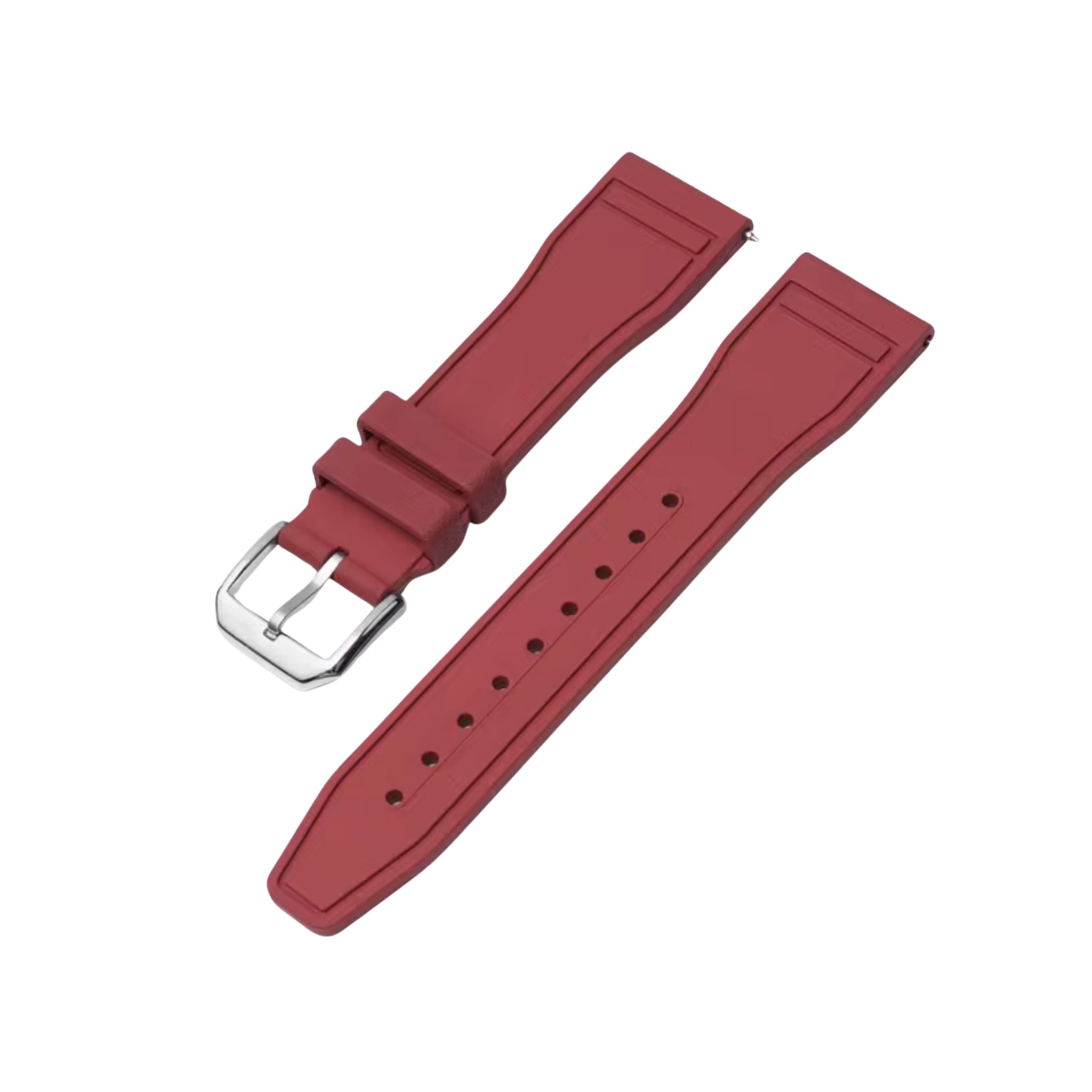 FKM Rubber Strap - For IWC Portugieser/Aquatimer/All Pilot Models/Portugieser/Portofino - Red - Helvetus