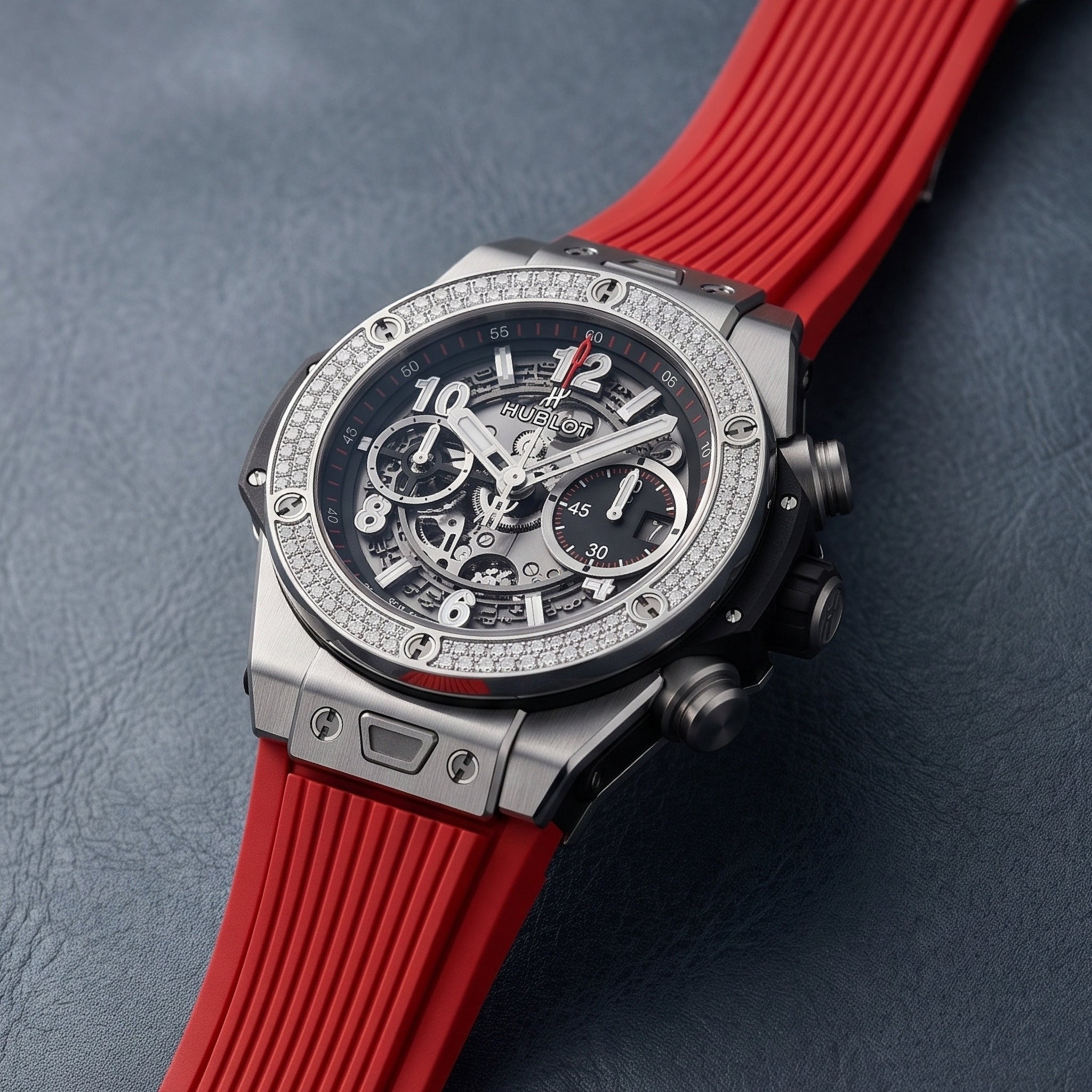 Hublot Big Bang Unico Click Armband aus Kautschuk – Rot - Helvetus