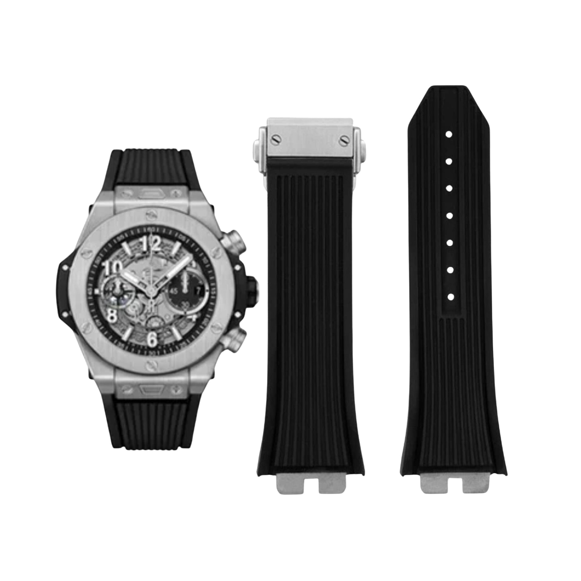 Hublot Big Bang Unico Click Armband aus Kautschuk – Schwarz