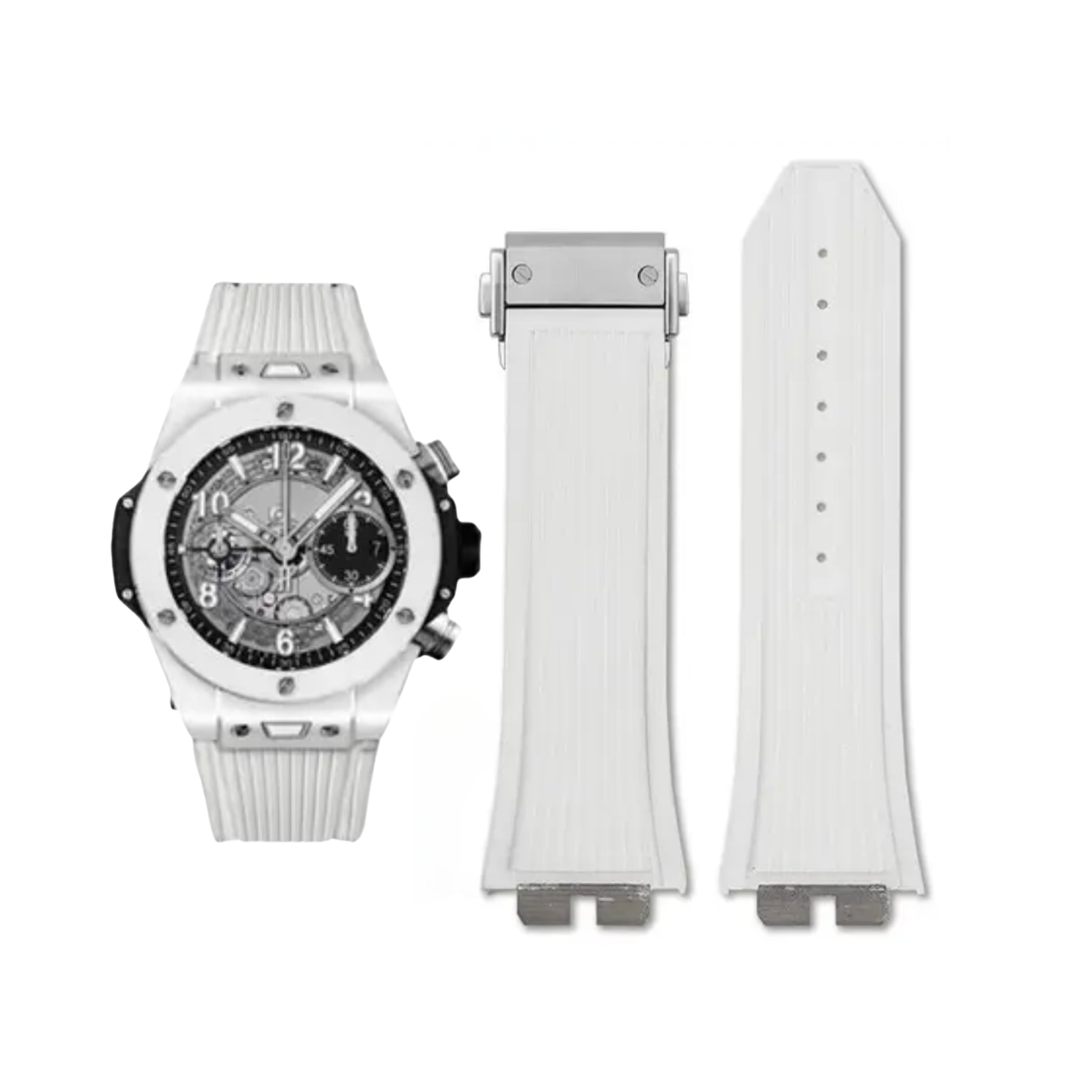 Hublot Big Bang Unico Click Strap in Rubber - White - Helvetus