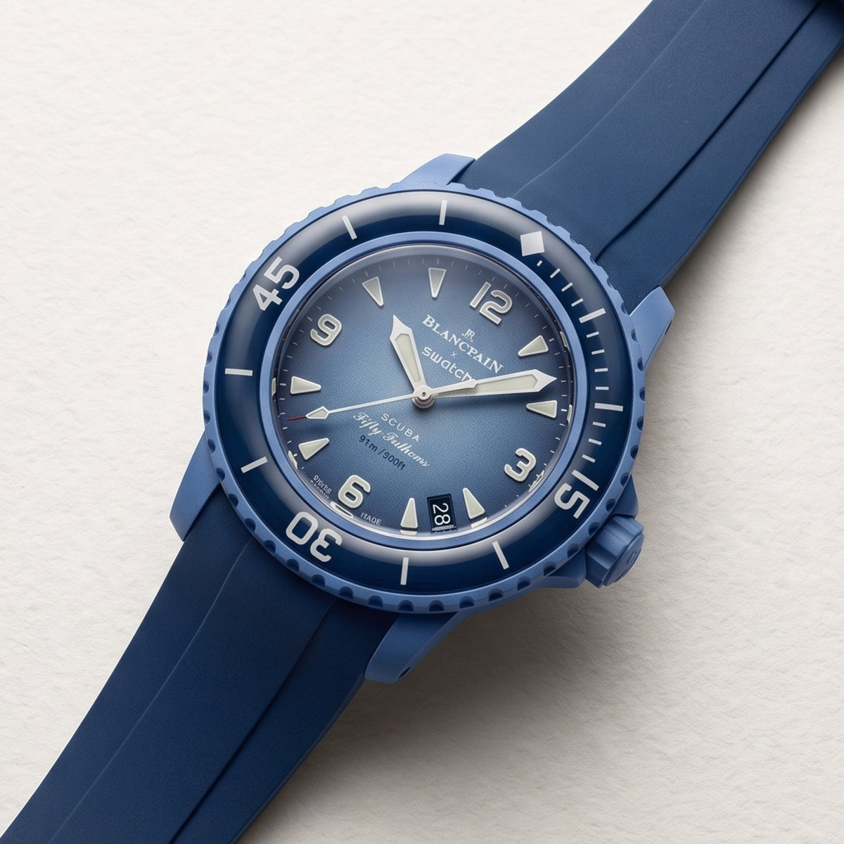Kautschuk Armband für Blancpain X Swatch - Atlantic Ocean - Helvetus