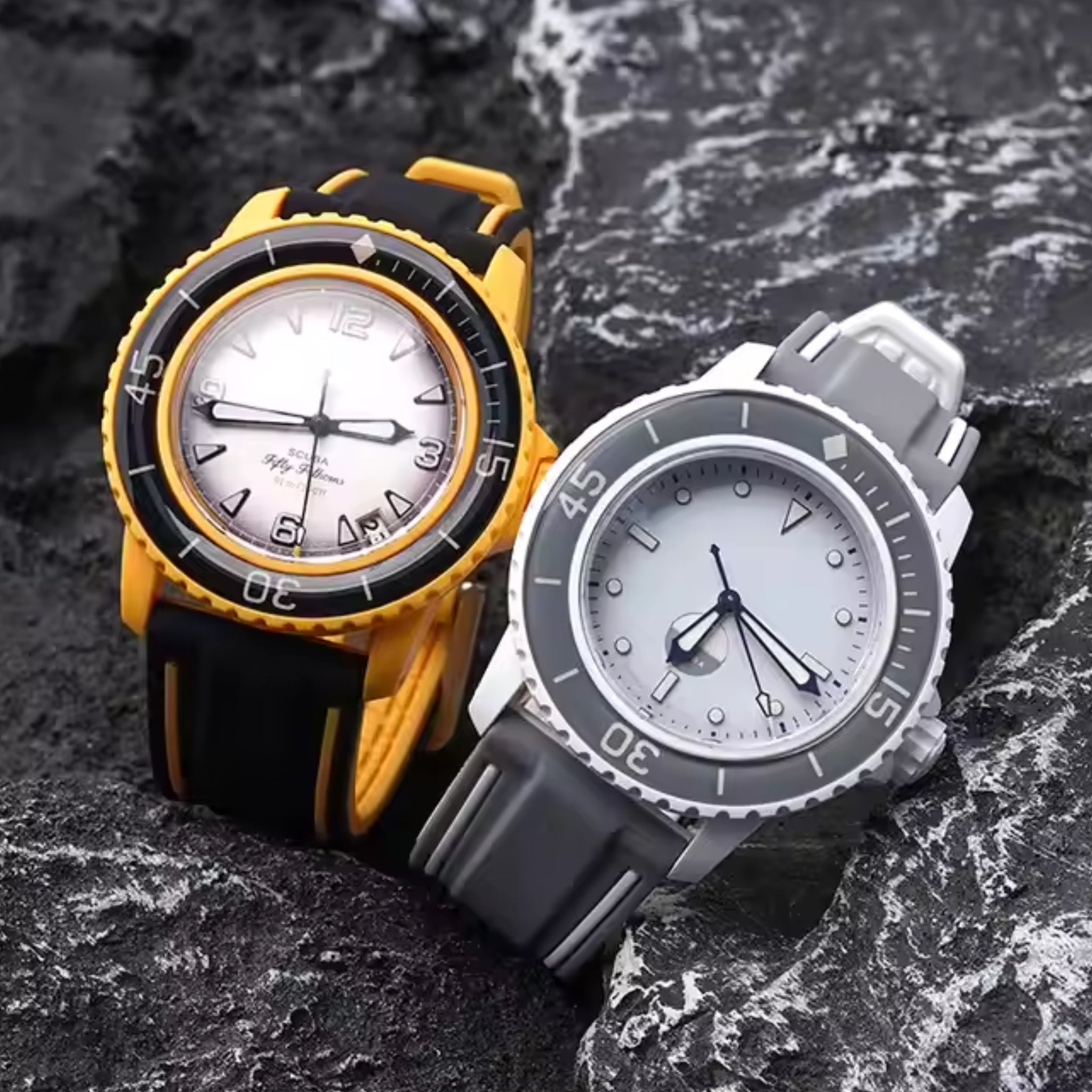 Kautschuk Armband für Blancpain X Swatch – Antarctic Ocean - Helvetus DE