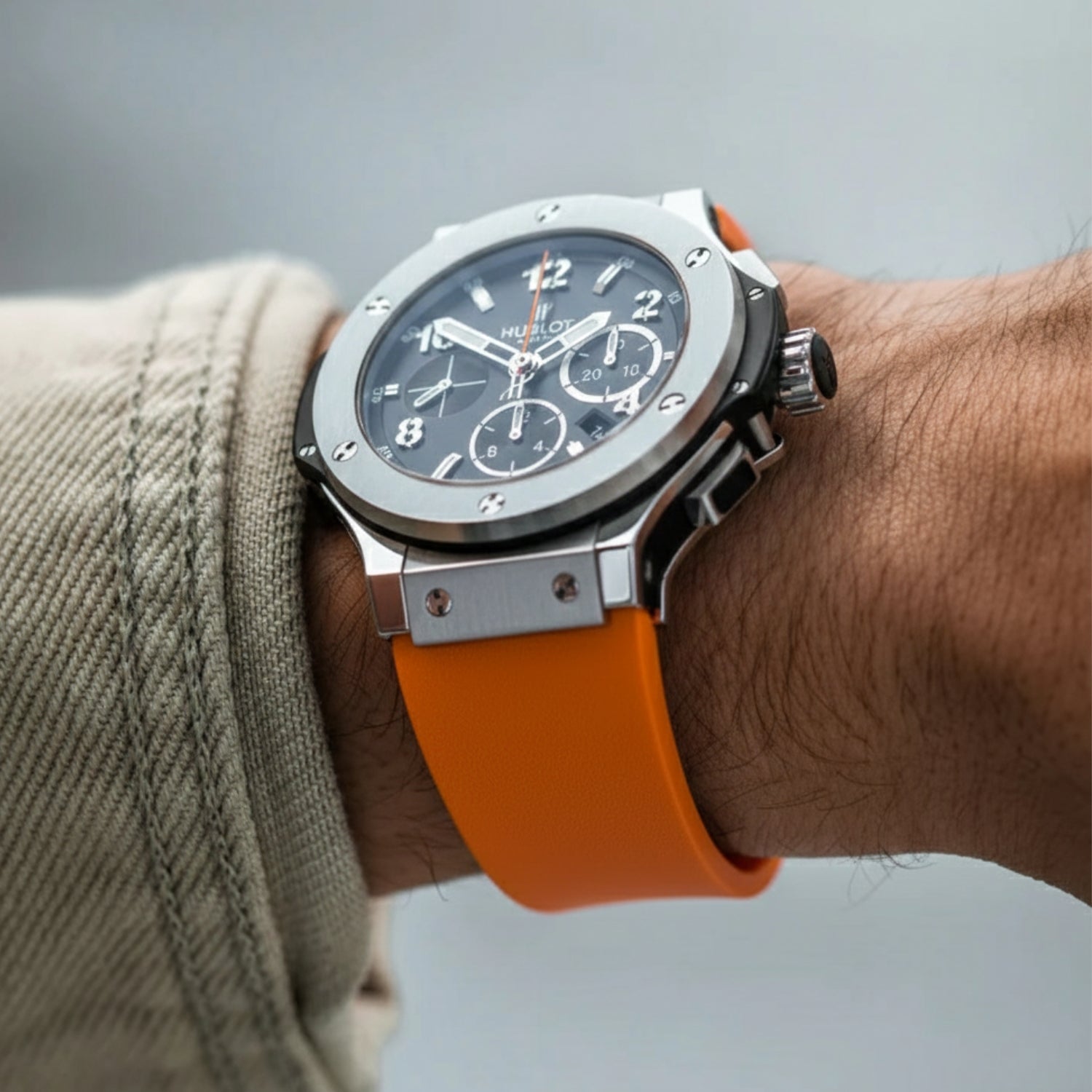 Kautschuk Armband – Für Hublot Big Bang 44mm – Orange - Helvetus DE