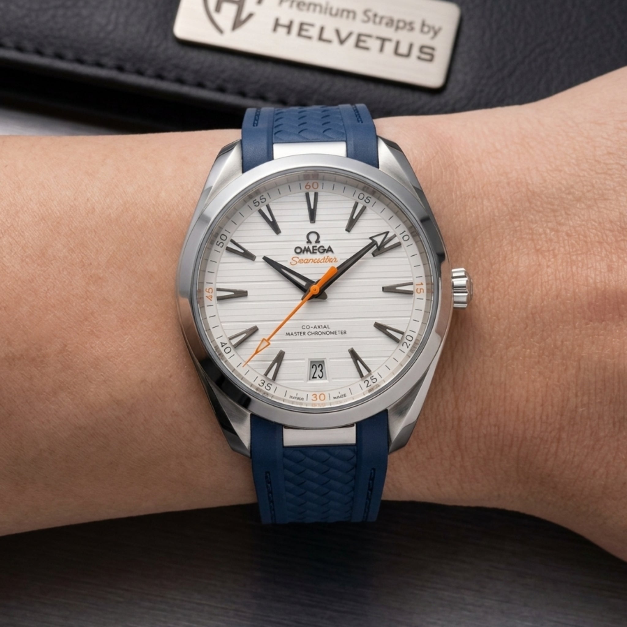 Kautschukarmband – Für Omega Seamaster Aqua Terra 300 / 150m – Voll Blau - Helvetus DE