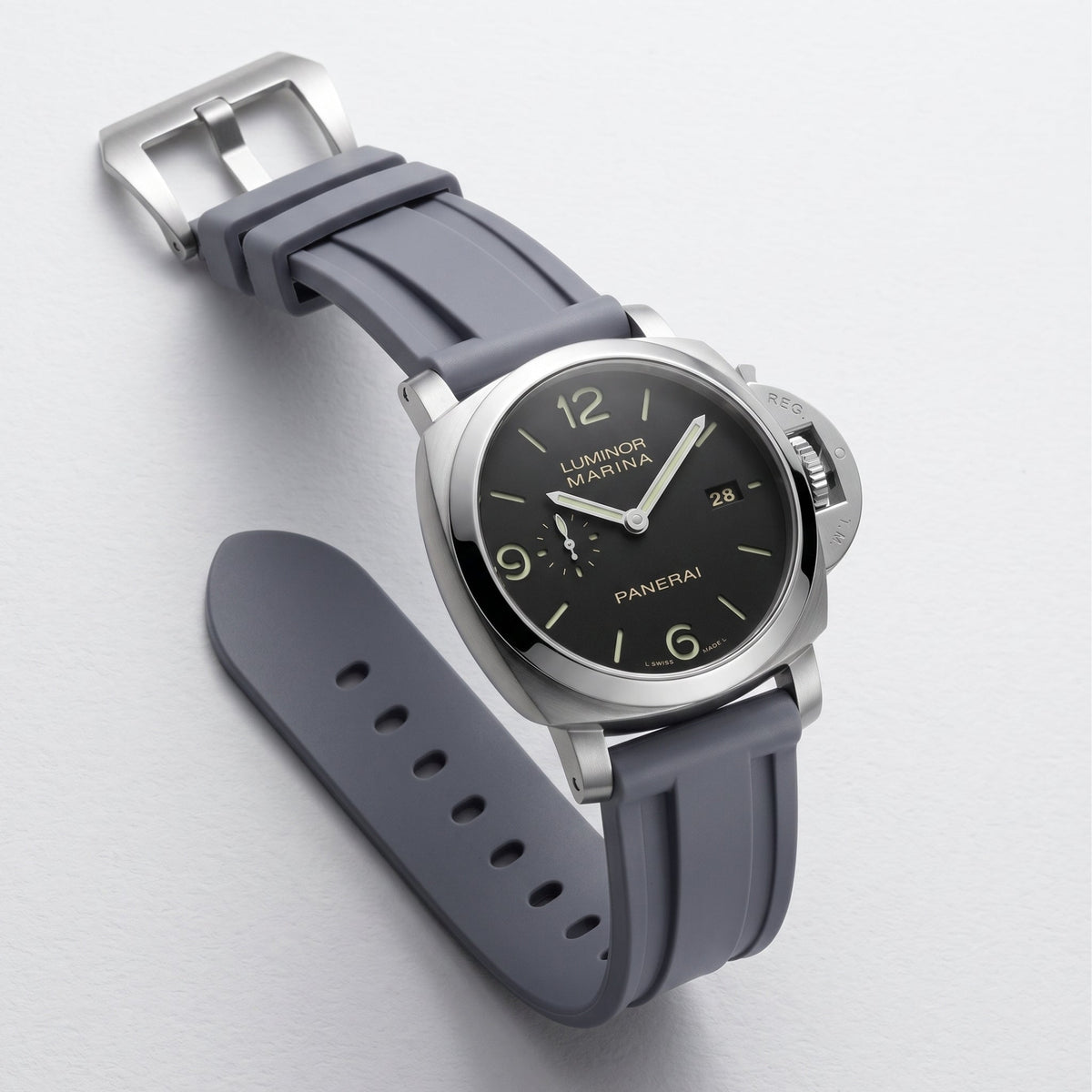 Kautschukarmband – Für Panerai – Grau - Helvetus