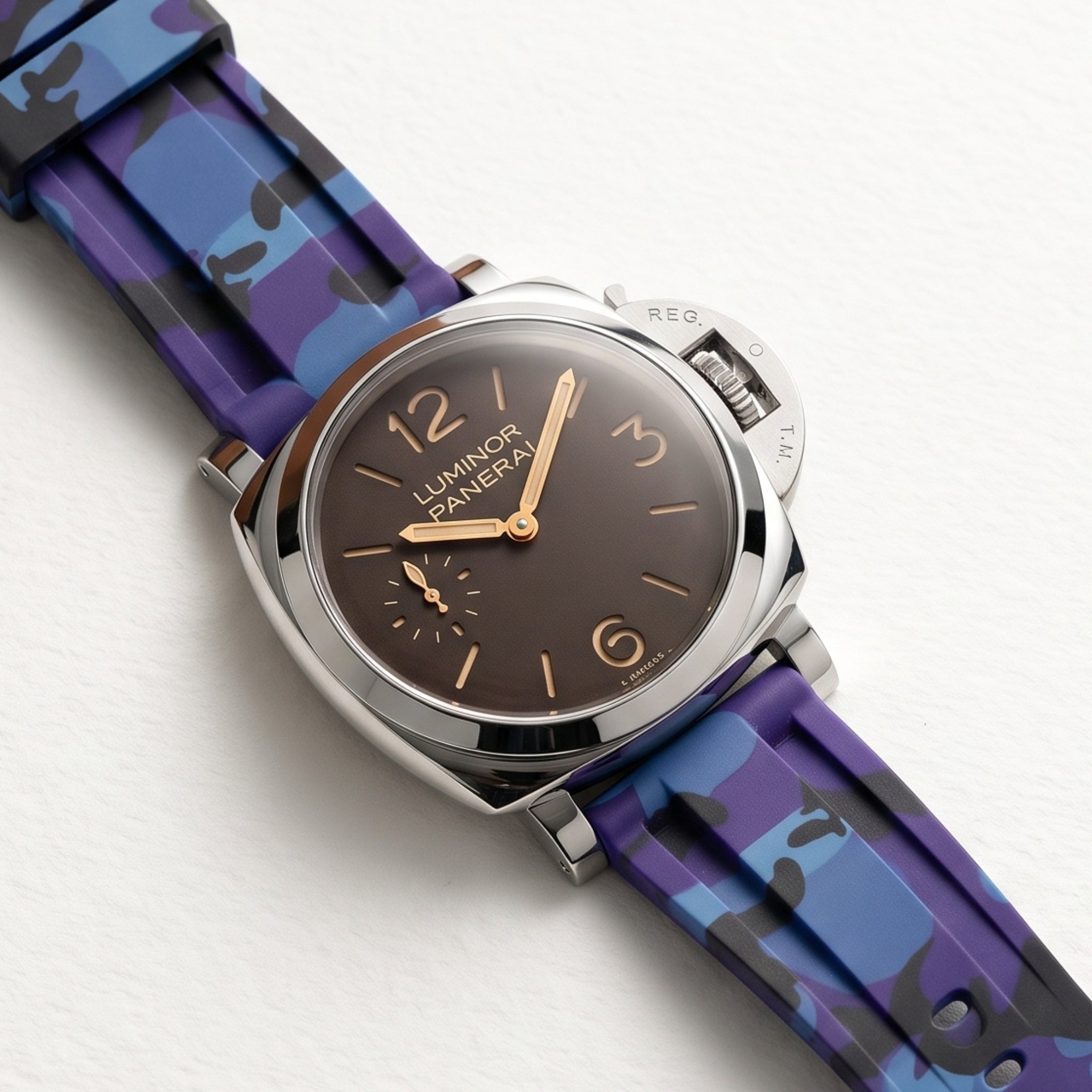 Kautschukarmband – Für Panerai – Lila Camo - Helvetus
