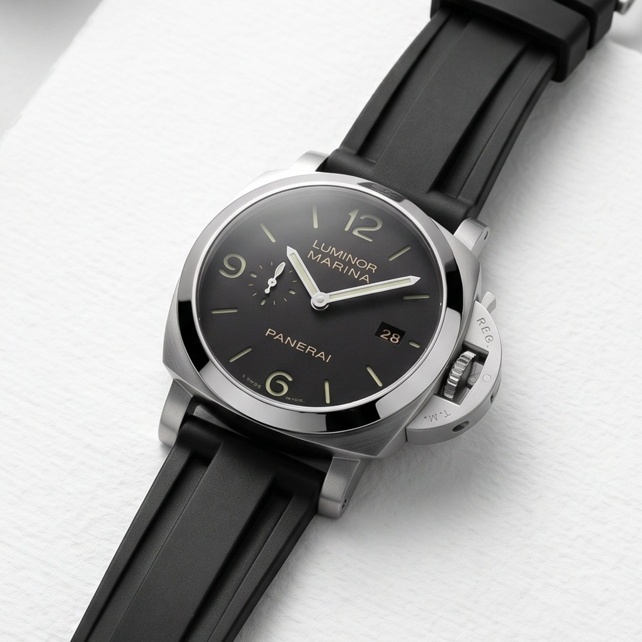 Kautschukarmband – Für Panerai – Schwarz - Helvetus