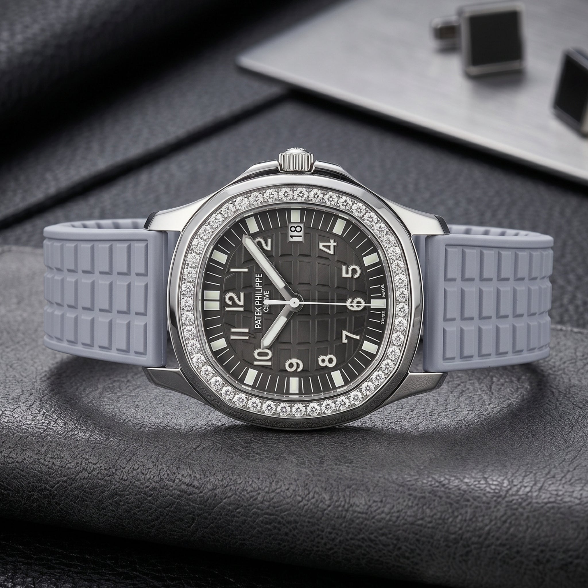 Kautschukarmband – Für Patek Philippe Aquanaut 5067A-001, 5065, 5066, 5064, 5068R – Grau - Helvetus