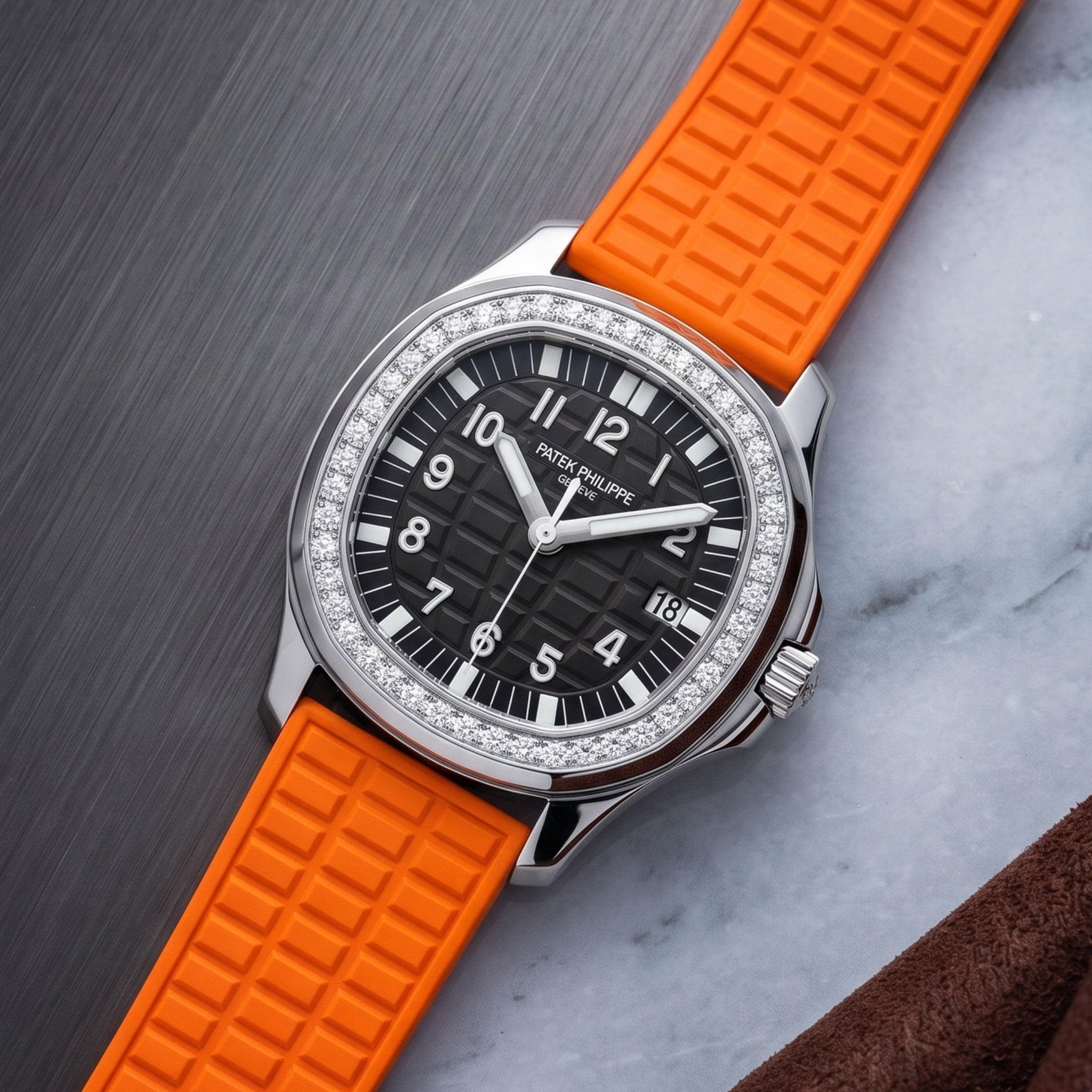 Kautschukarmband – Für Patek Philippe Aquanaut 5067A-001, 5065, 5066, 5064, 5068R – Orange - Helvetus