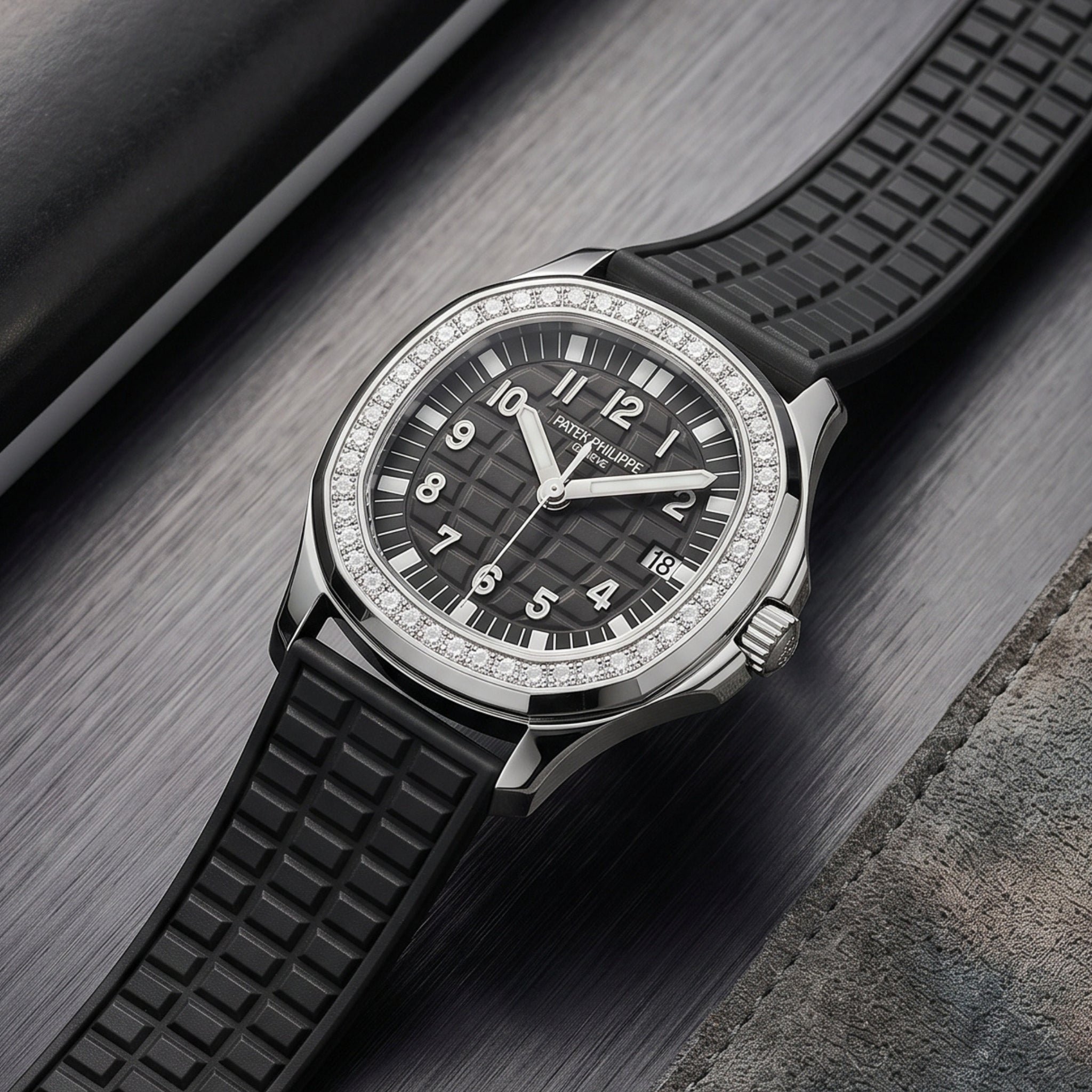 Kautschukarmband – Für Patek Philippe Aquanaut 5067A-001, 5065, 5066, 5064, 5068R – Schwarz - Helvetus