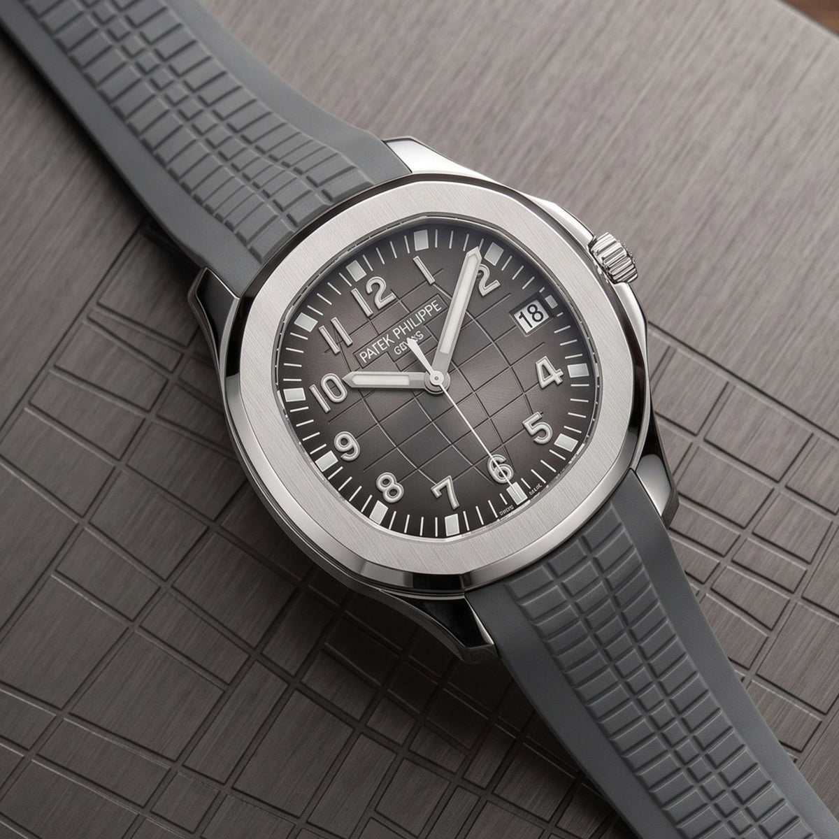 Kautschukarmband – Für Patek Philippe Aquanaut – Grau - Helvetus