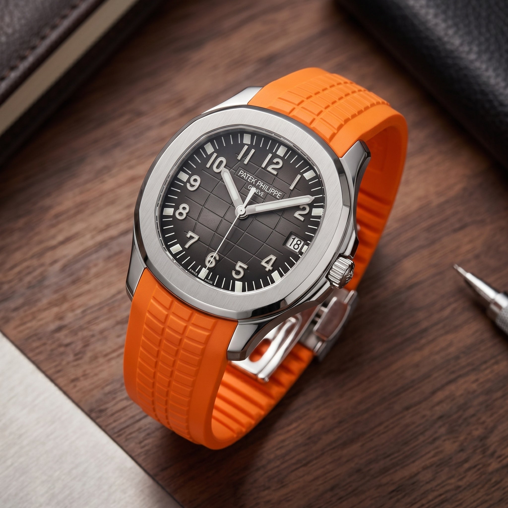 Kautschukarmband – Für Patek Philippe Aquanaut – Orange - Helvetus