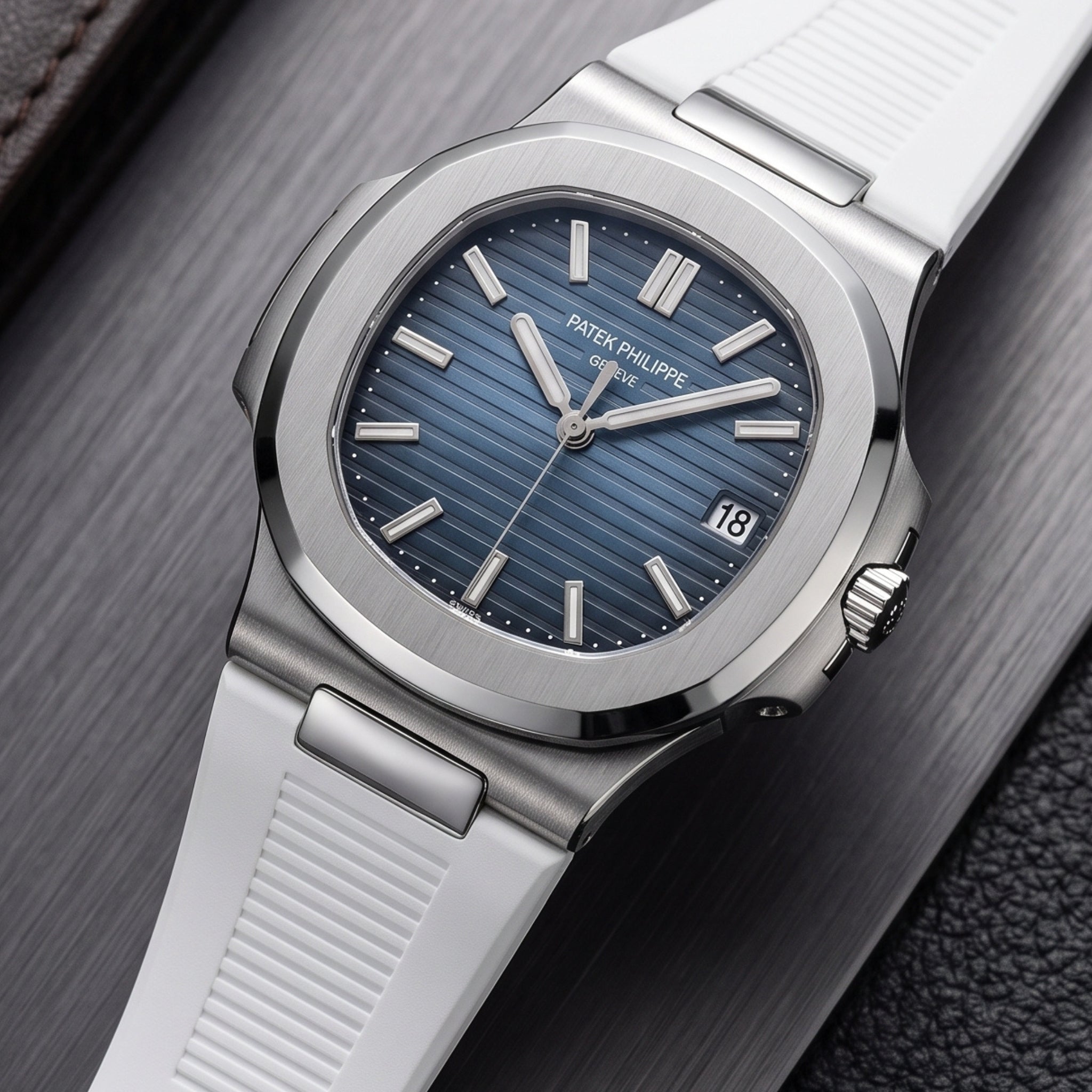 Kautschukarmband – Für Patek Philippe Nautilus – Weiss - Helvetus