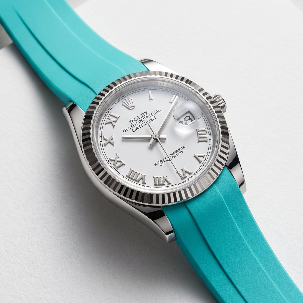 Kautschukarmband für Rolex Datejust 36 – Türkis - Helvetus