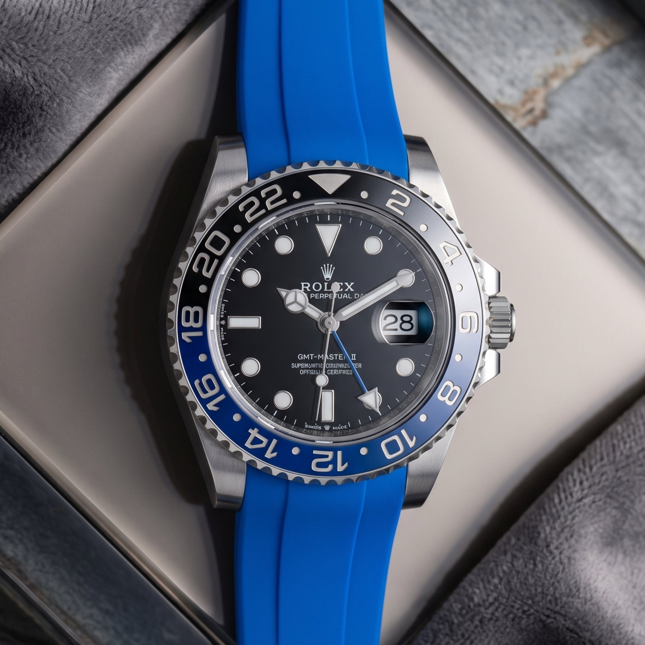 Kautschukarmband für Rolex GMT-Master II – Blau - Helvetus