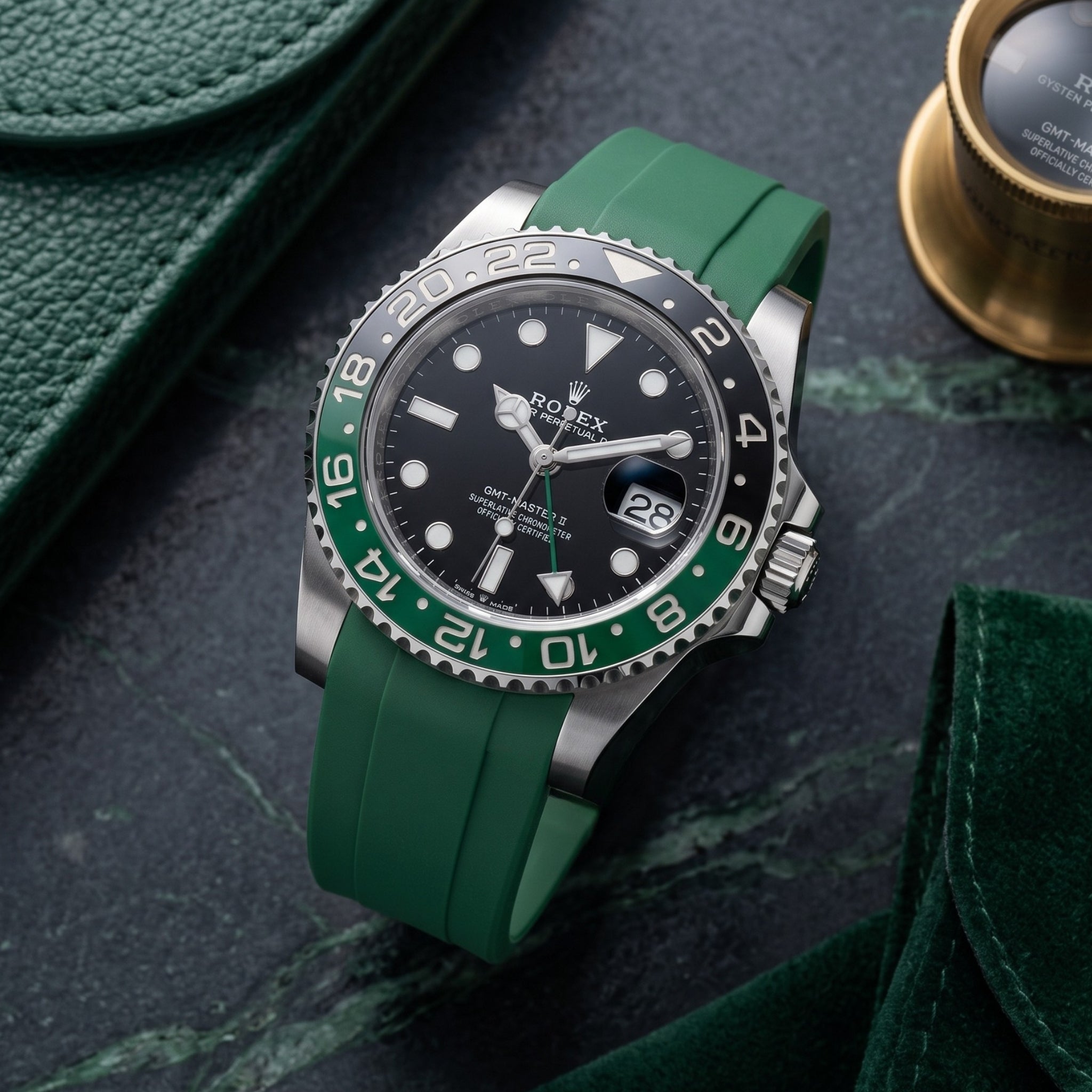 Kautschukarmband für Rolex GMT-Master II – Grün - Helvetus