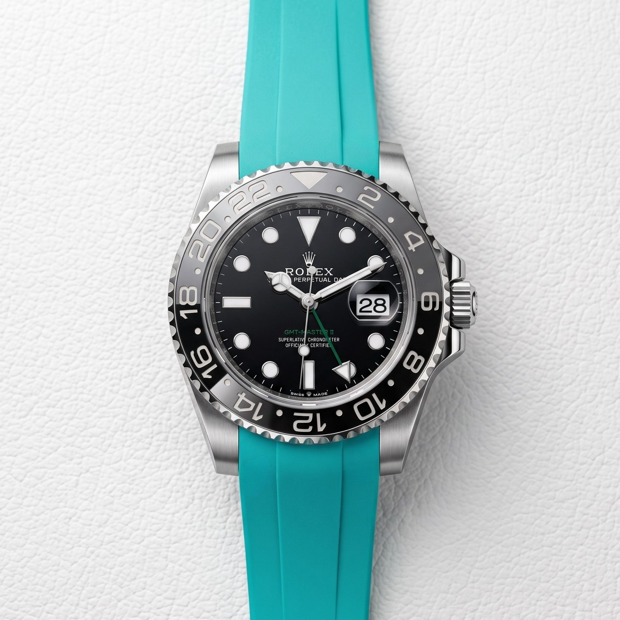 Kautschukarmband für Rolex GMT-Master II – Türkis - Helvetus