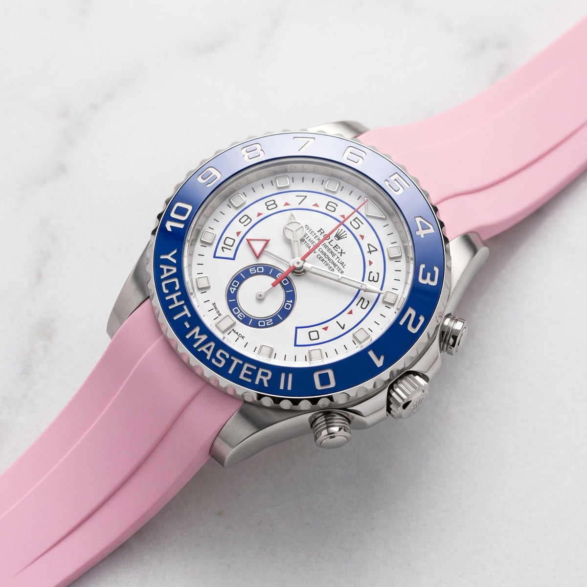 Kautschukarmband für Rolex Yacht-Master II 44mm - Pink - Helvetus