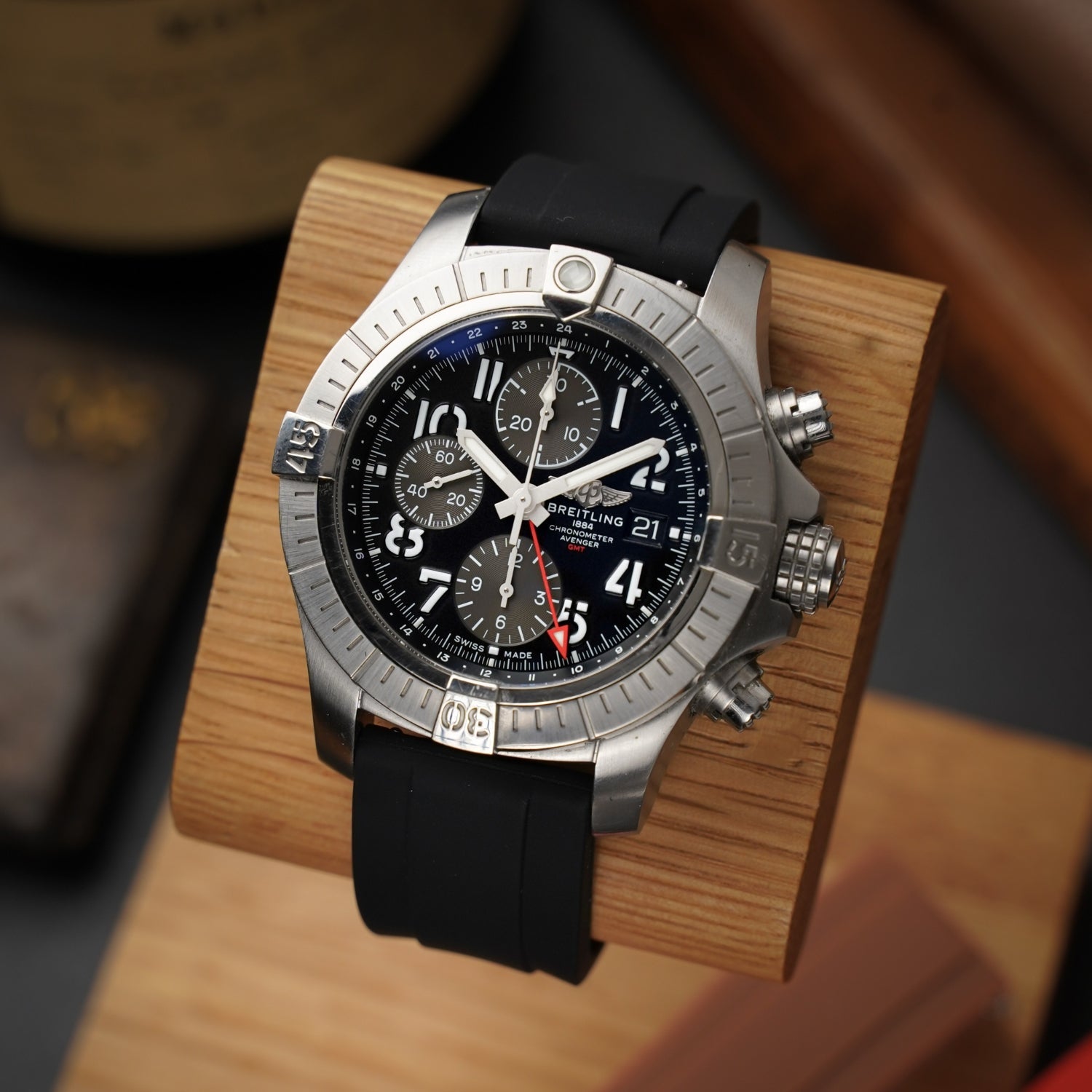 Kautschukarmband – Für alle Breitling Avenger Modelle – Schwarz - Helvetus DE