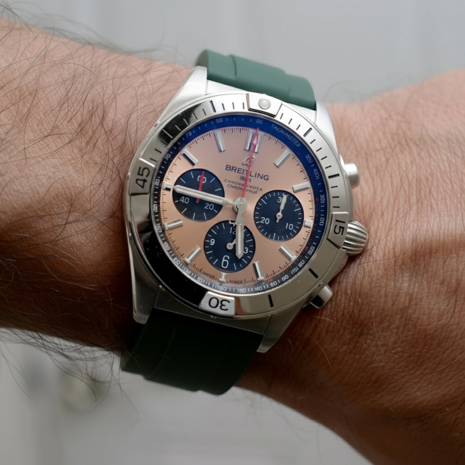 Kautschukarmband – Für alle Breitling Chronomat Modelle – Grün - Helvetus DE