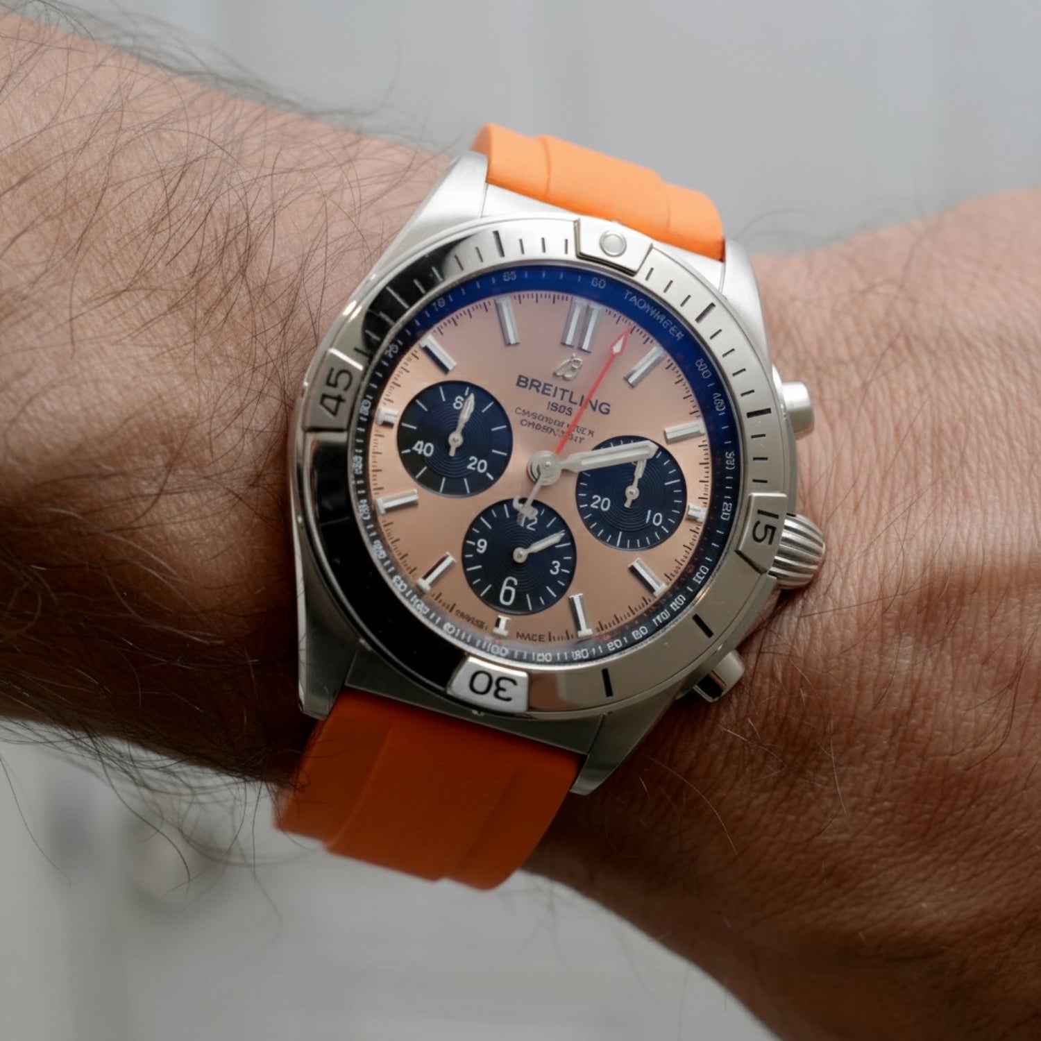 Kautschukarmband – Für alle Breitling Chronomat Modelle – Orange - Helvetus DE