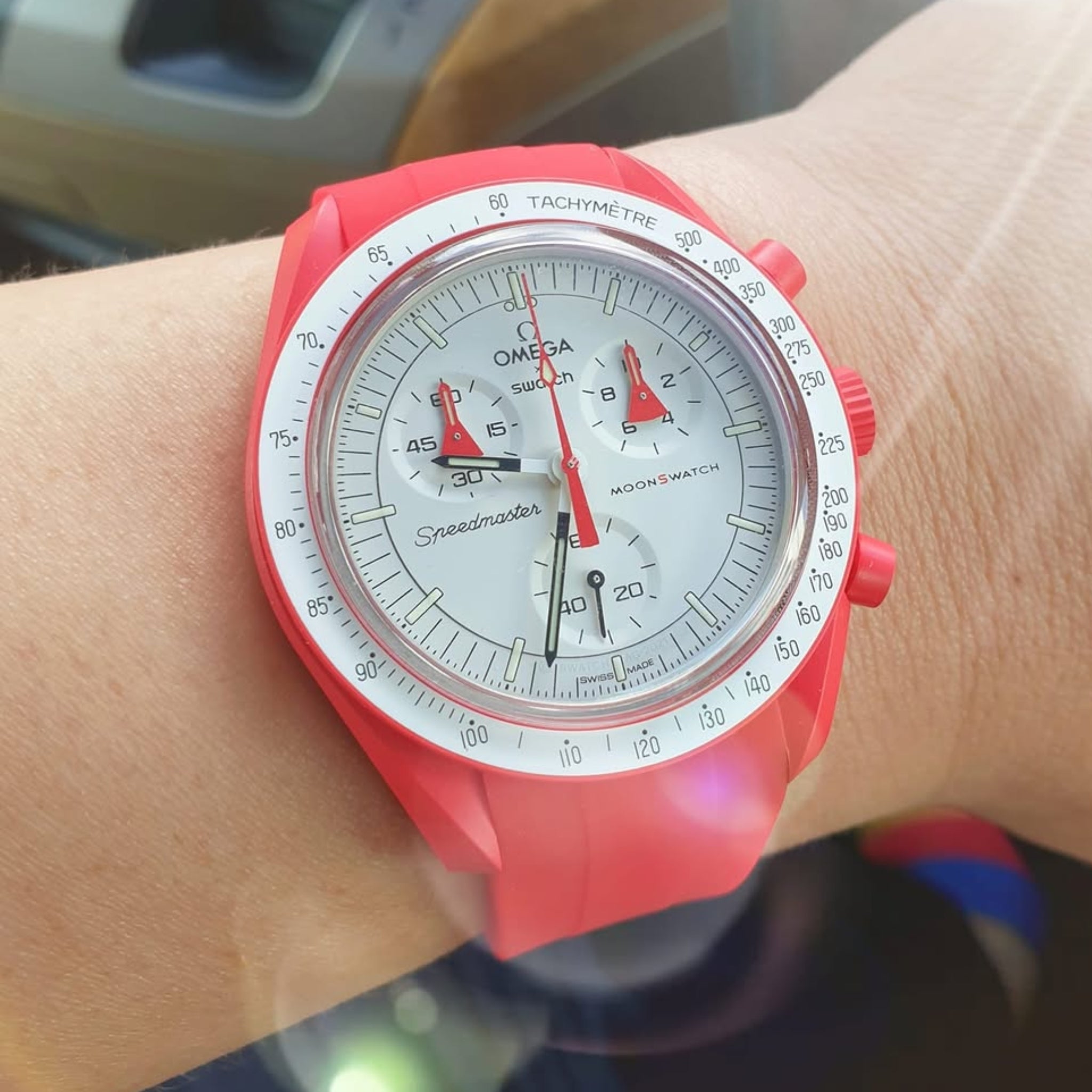 Kautschukarmband – Für Mission to Mars | Omega X Swatch | MoonSwatch – Rot - Helvetus DE