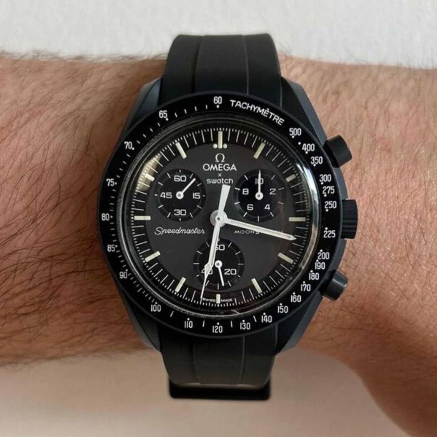 Kautschukarmband – Für Mission to Mercury | Omega X Swatch | MoonSwatch – Schwarz - Helvetus DE