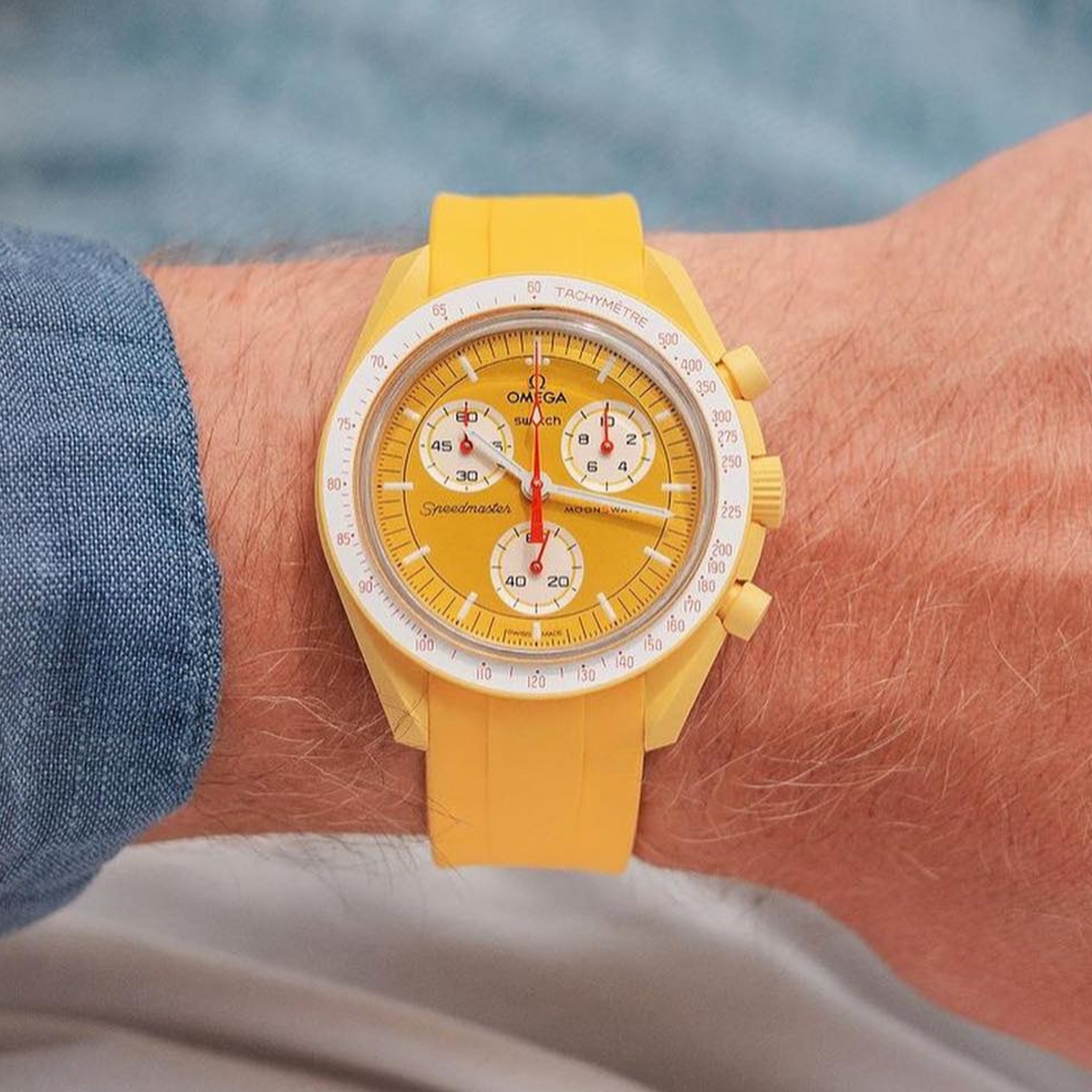 Kautschukarmband – Für Mission to the Sun | Omega X Swatch | MoonSwatch – Gelb - Helvetus DE