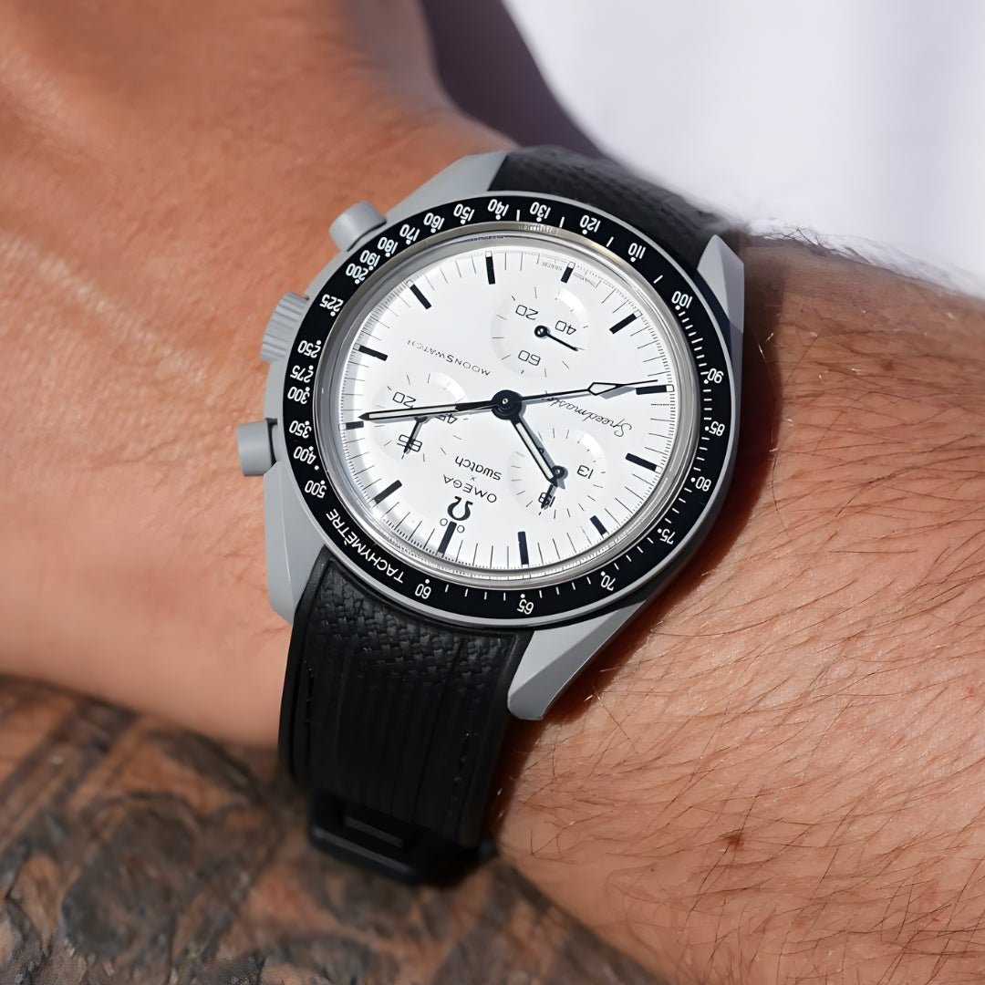 Kautschukarmband – Für MoonSwatch 1965 - Schwarz - Helvetus DE