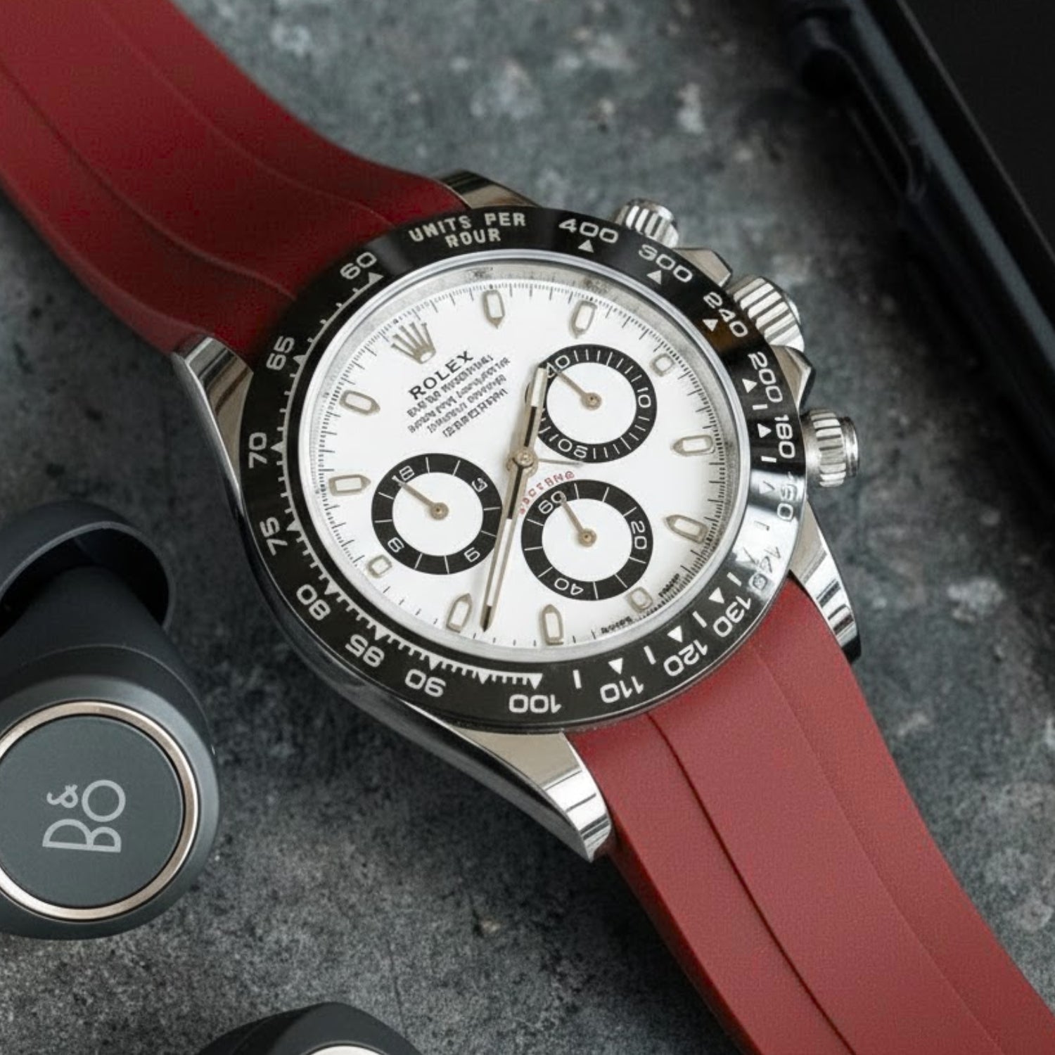 Kautschukarmband – für Rolex Daytona – Bordeaux - Helvetus DE