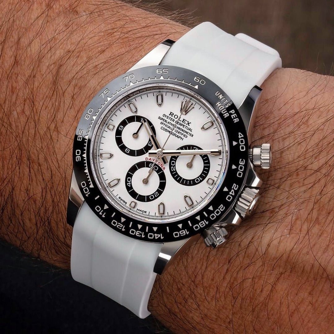 Kautschukarmband – für Rolex Daytona – Weiss - Helvetus DE