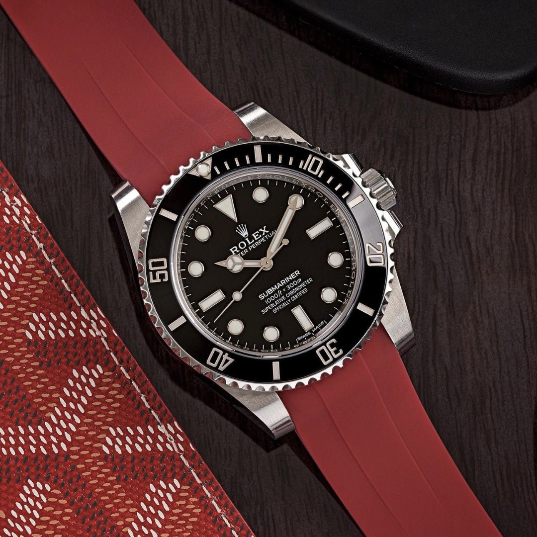 Kautschukarmband – für Rolex Submariner – Bordeaux - Helvetus DE
