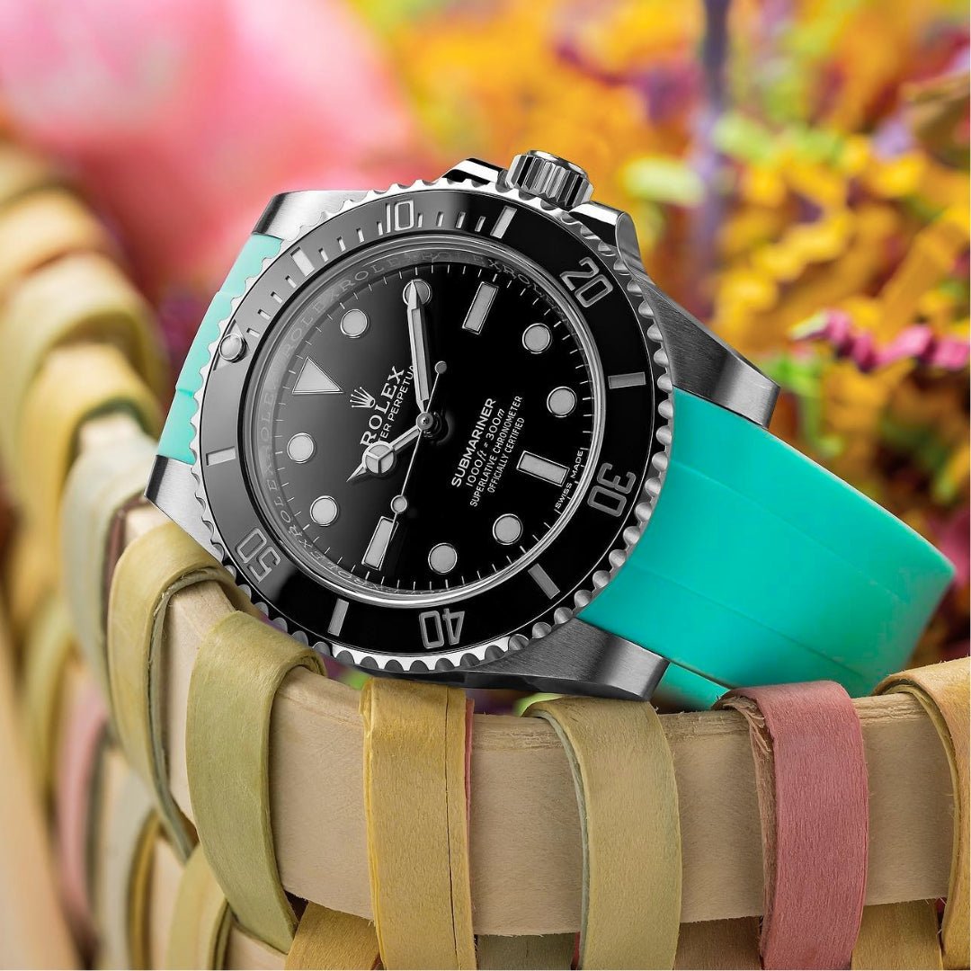 Kautschukarmband – für Rolex Submariner – Türkis - Helvetus DE