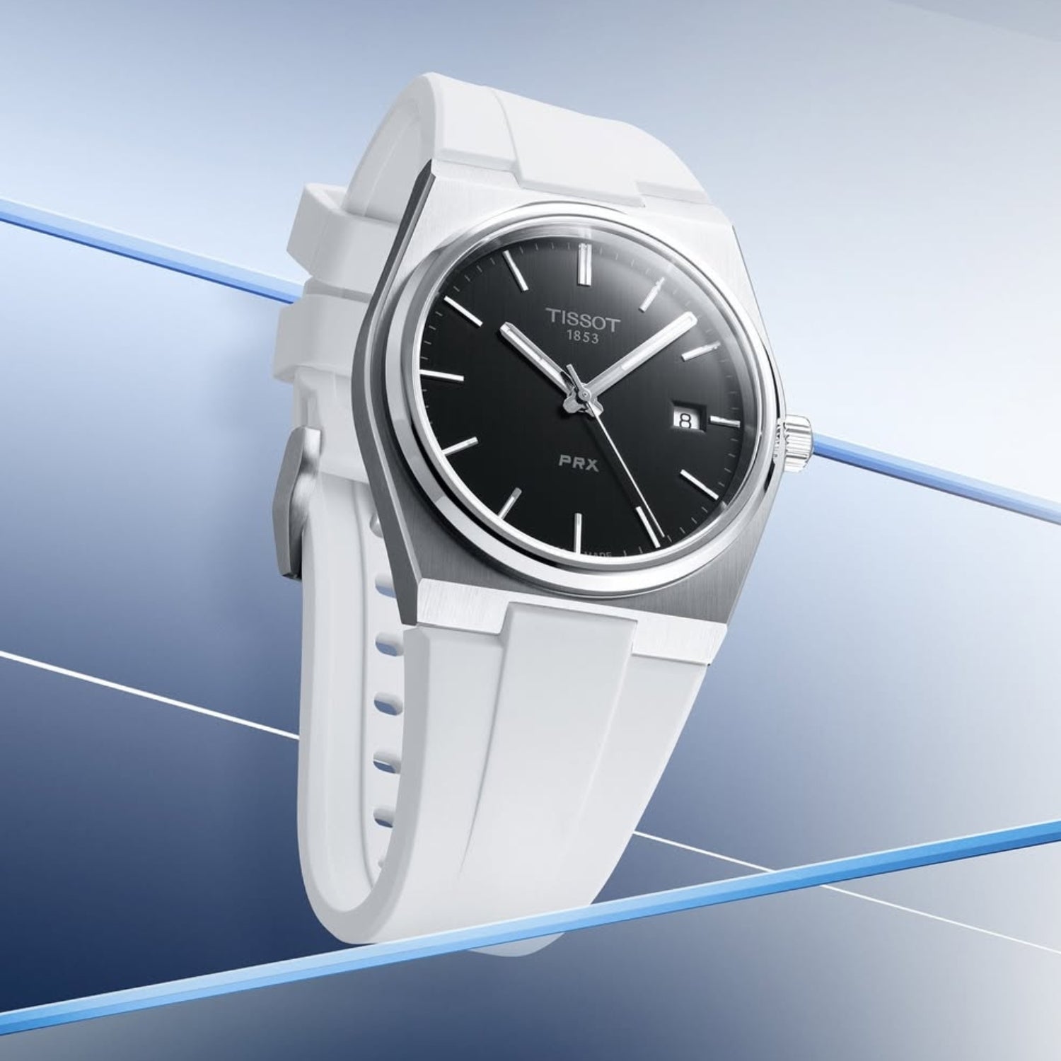 Kautschukarmband – Für Tissot PRX – Weiss - Helvetus DE