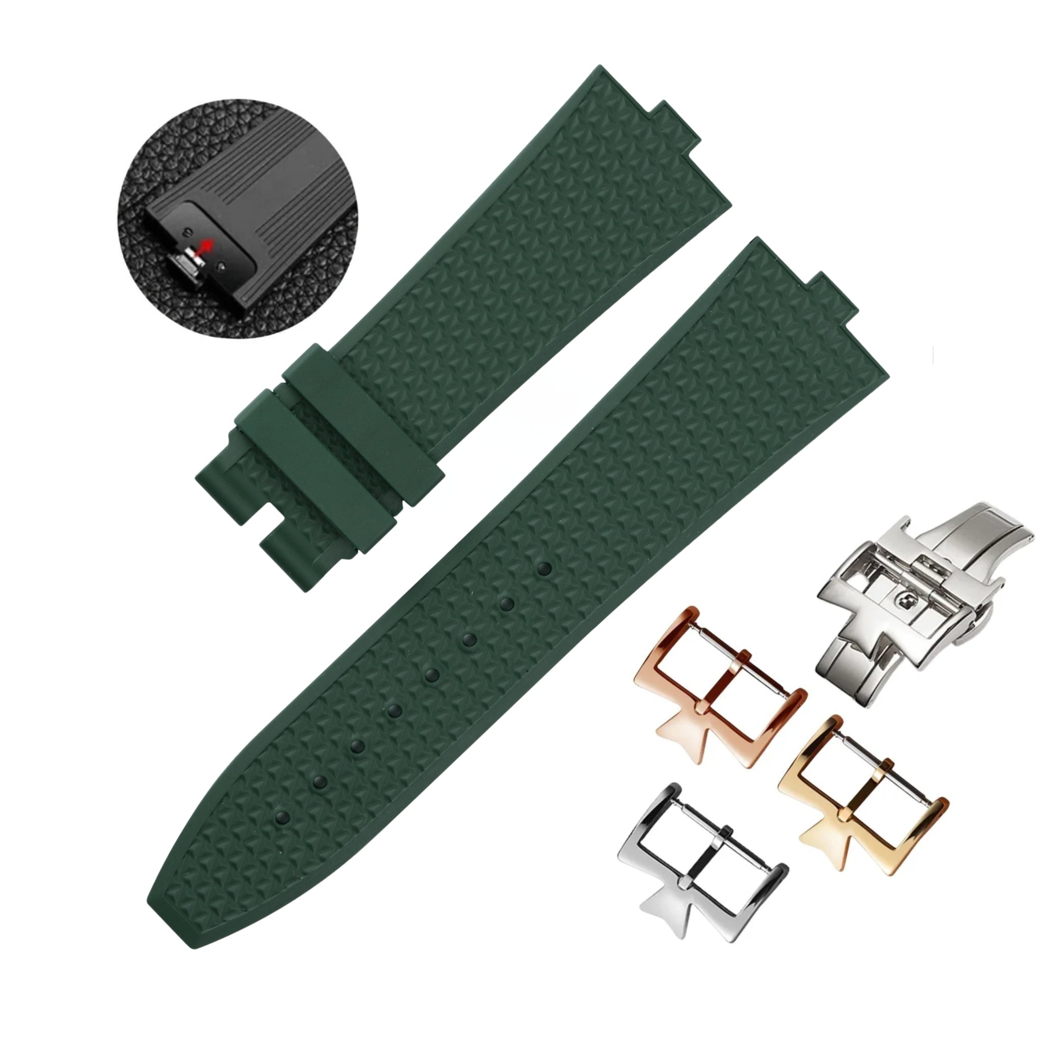 Kautschukarmband – für Vacheron Constantin Overseas – Grün - Helvetus DE