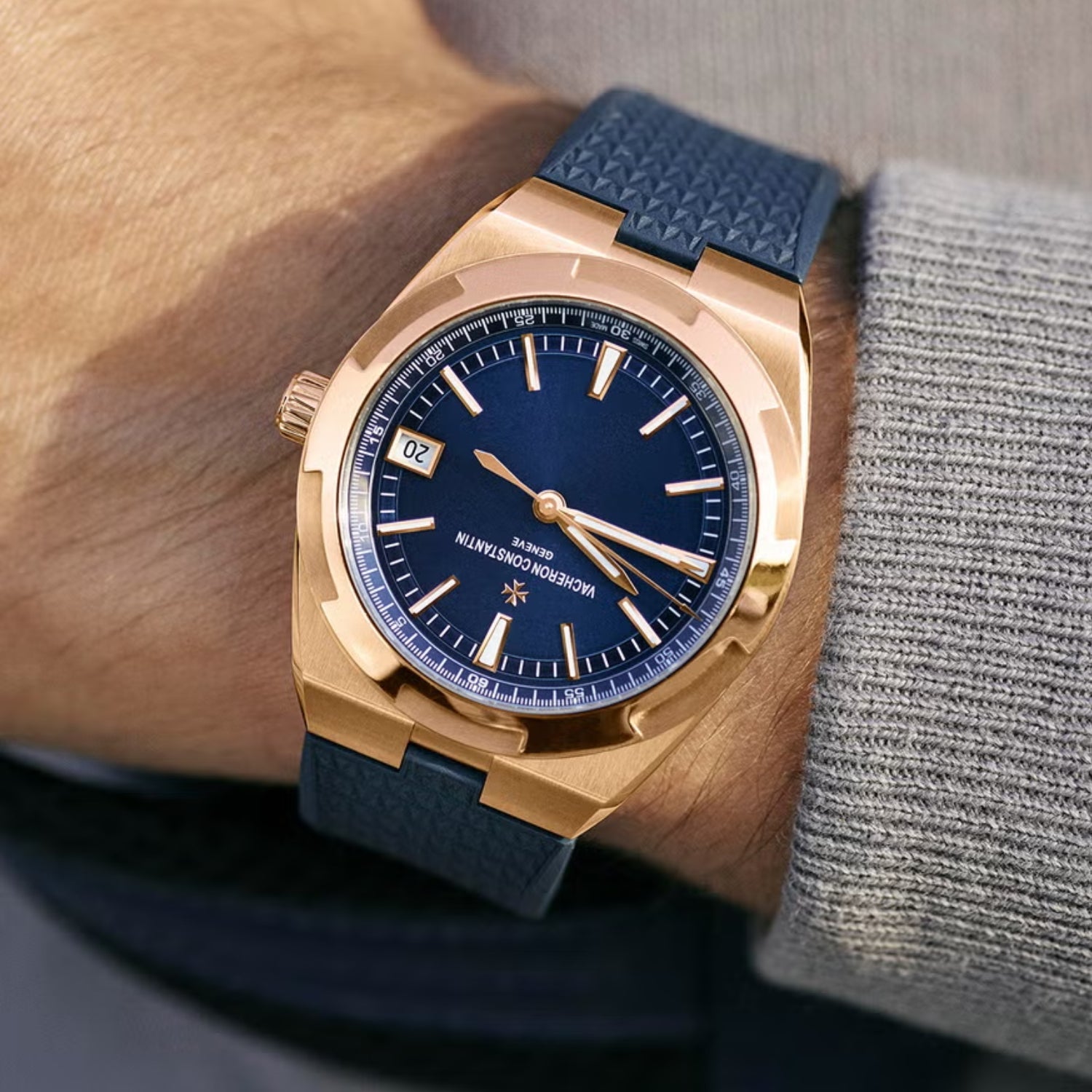 Kautschukarmband – für Vacheron Constantin Overseas – Marineblau - Helvetus DE