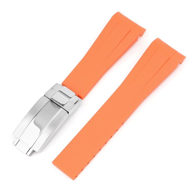 Kautschukarmband mit Faltschließe – Universal – Orange - Helvetus