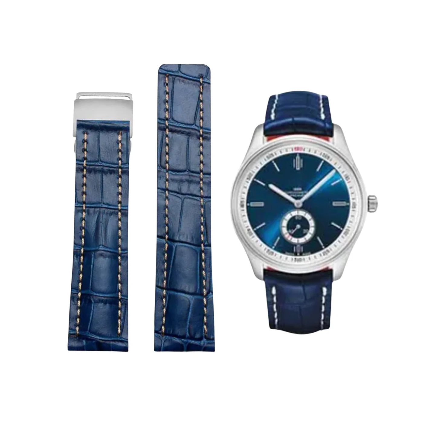 Leder Armband - für Breitling Uhren - Blau