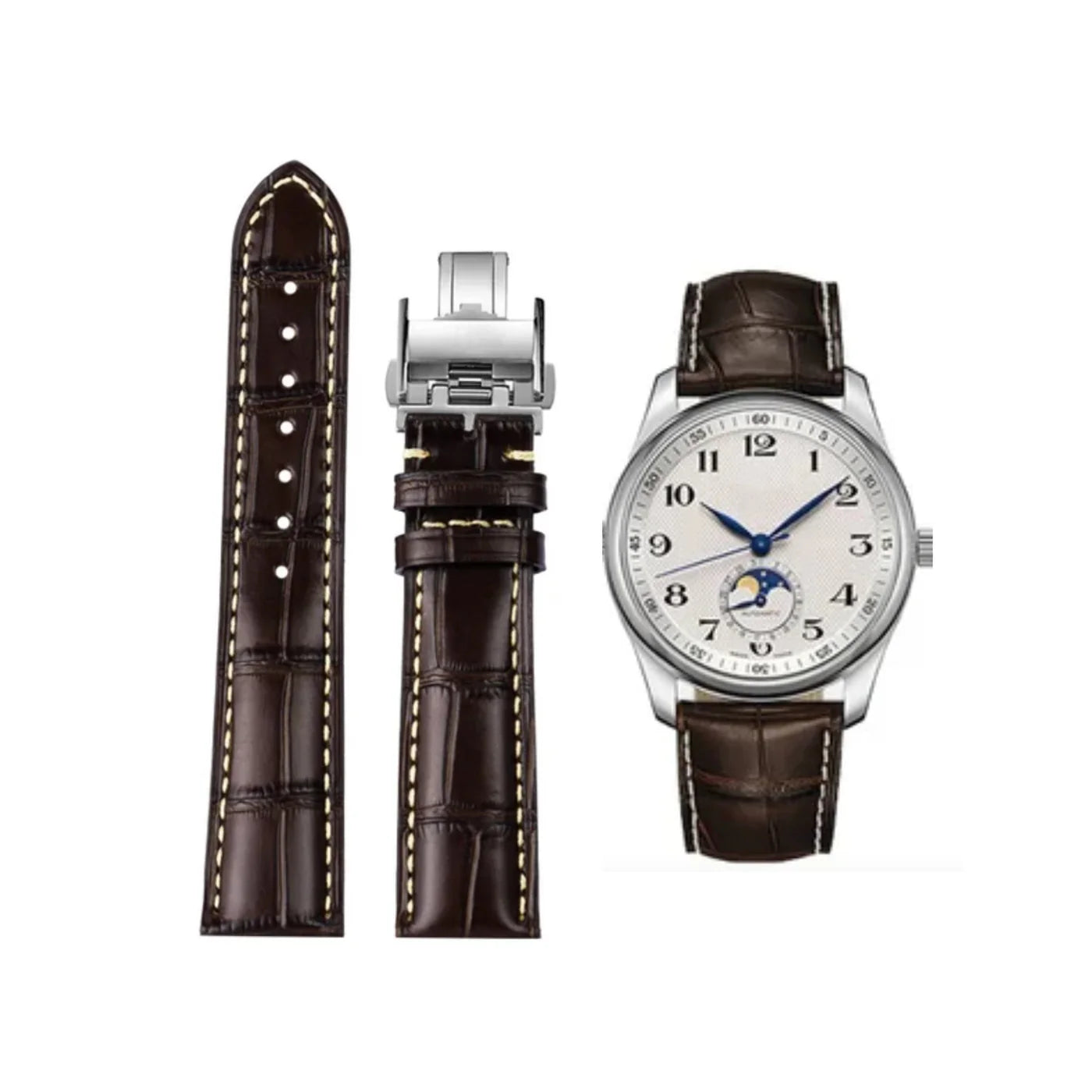 Lederarmband – Für Longines Master Collection – Braun