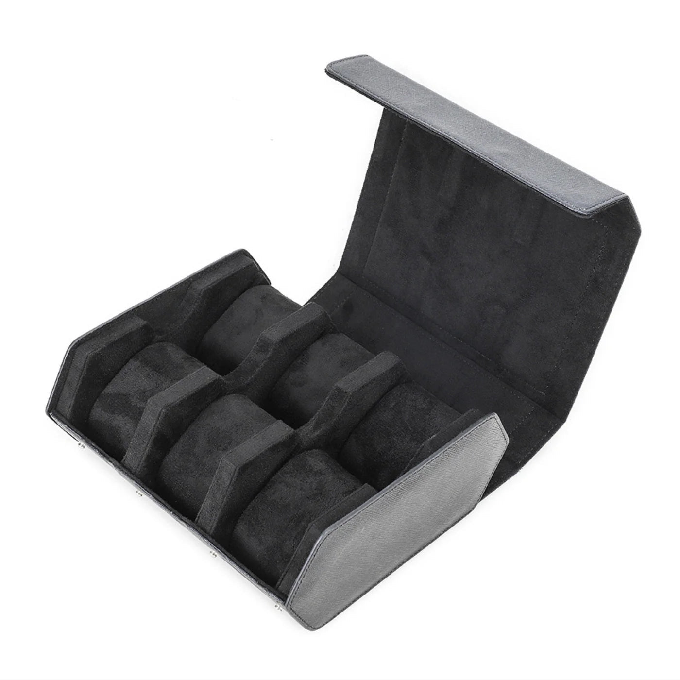 Leather Watch Box - 6 Slot - Black - Helvetus DE
