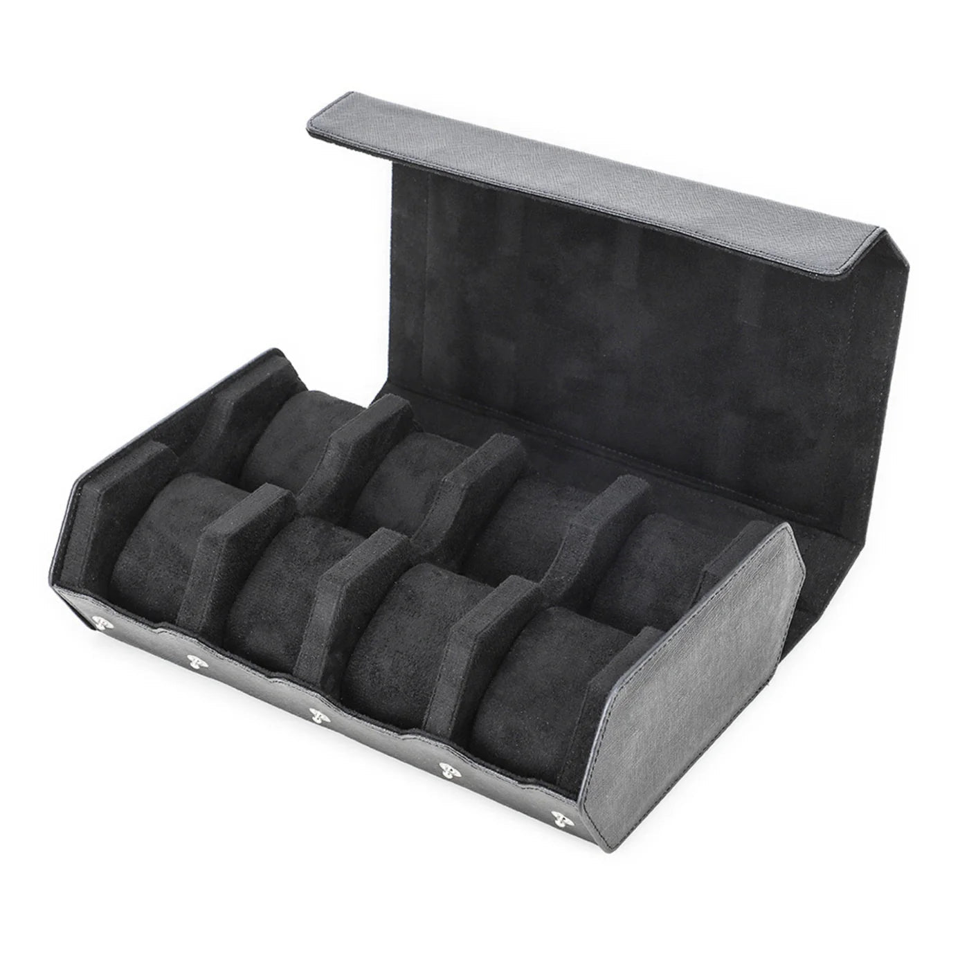 Leather Watch Box - 8 Slot - Black - Helvetus DE