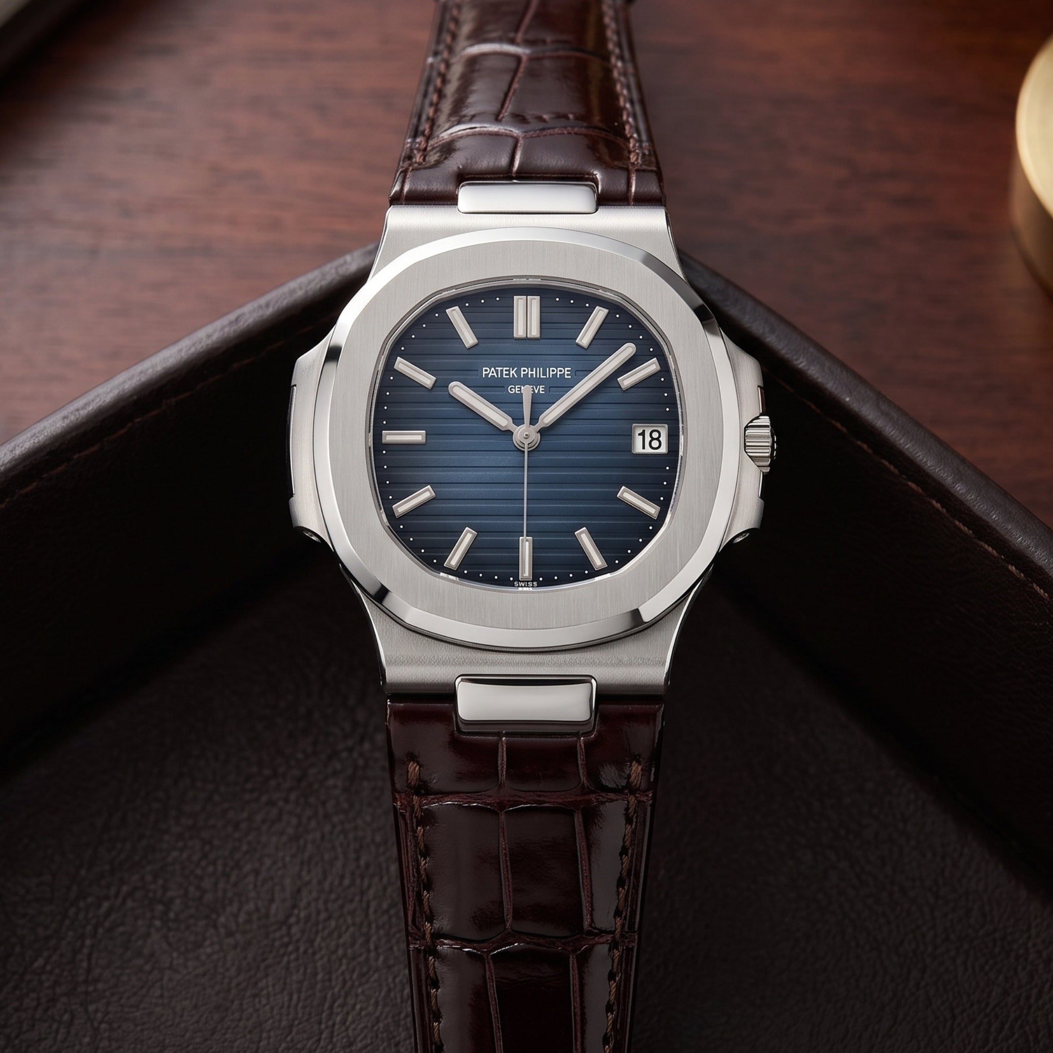 Lederarmband – Für Patek Philippe Nautilus – Braun - Helvetus